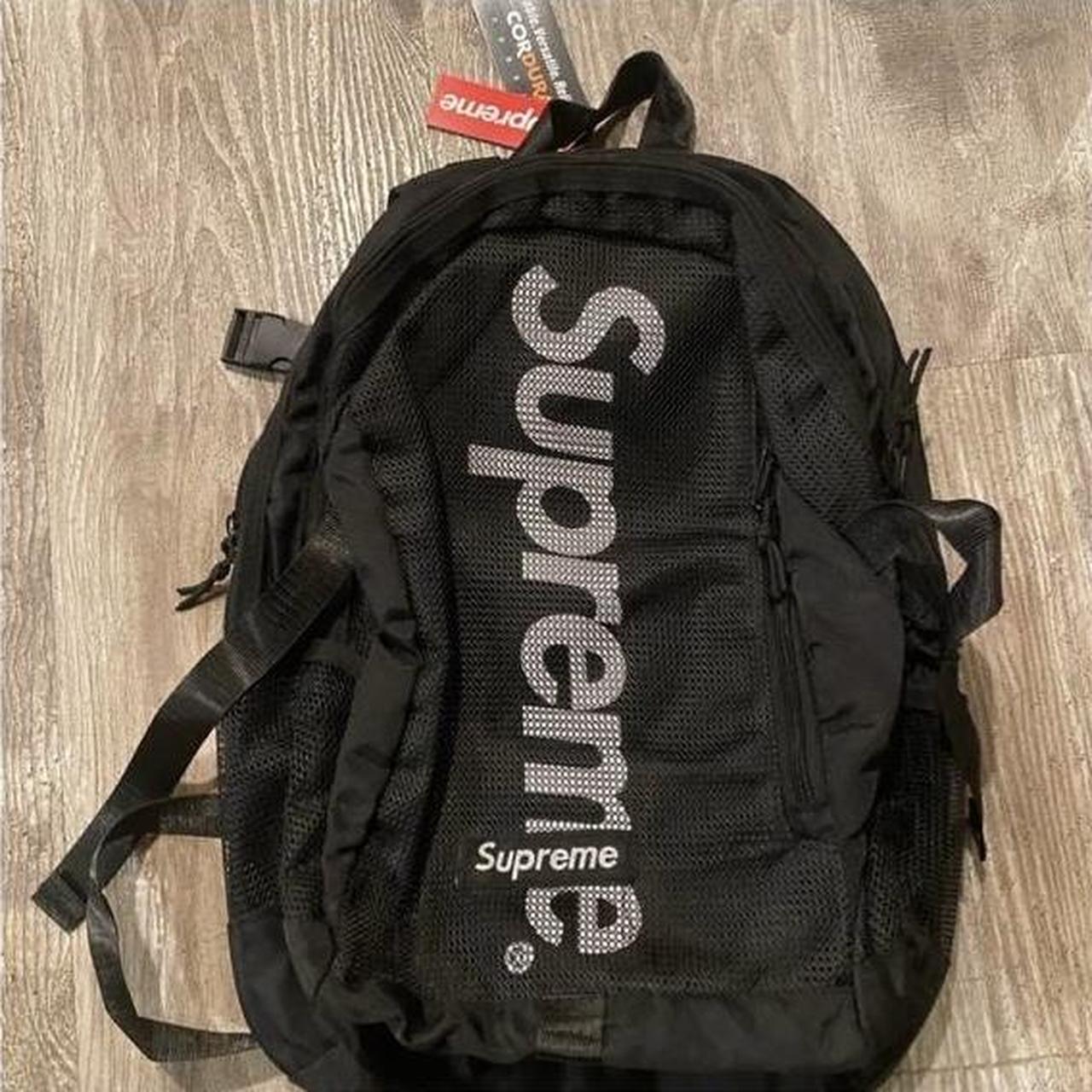 Fast Shipping Black Supreme Backpack BRAND NEW Depop