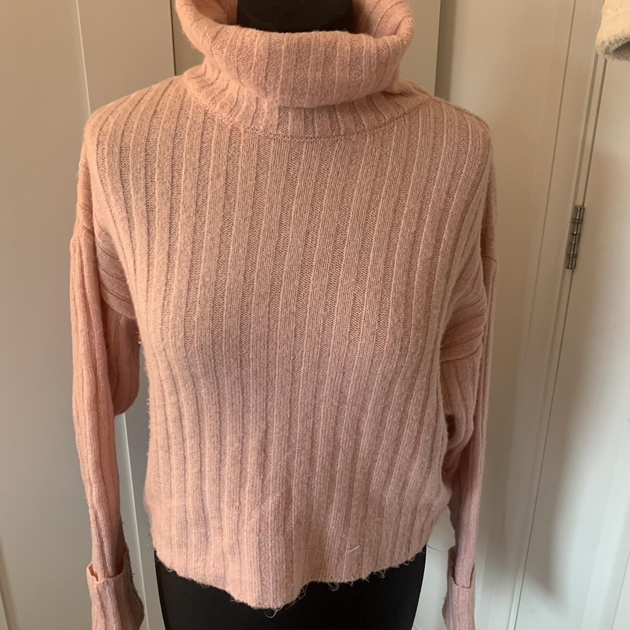 new look pink turtleneck jumper
