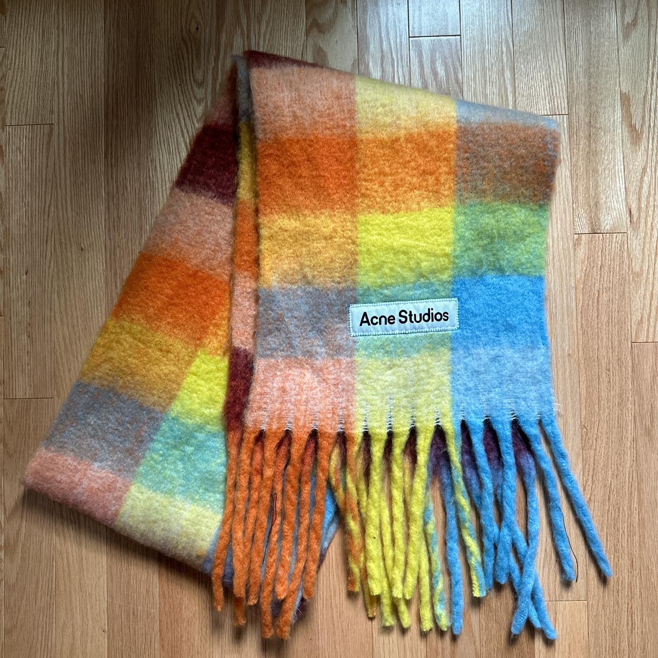 Plaid Fuzzy Blanket Scarf Acne Studio DOOP Depop