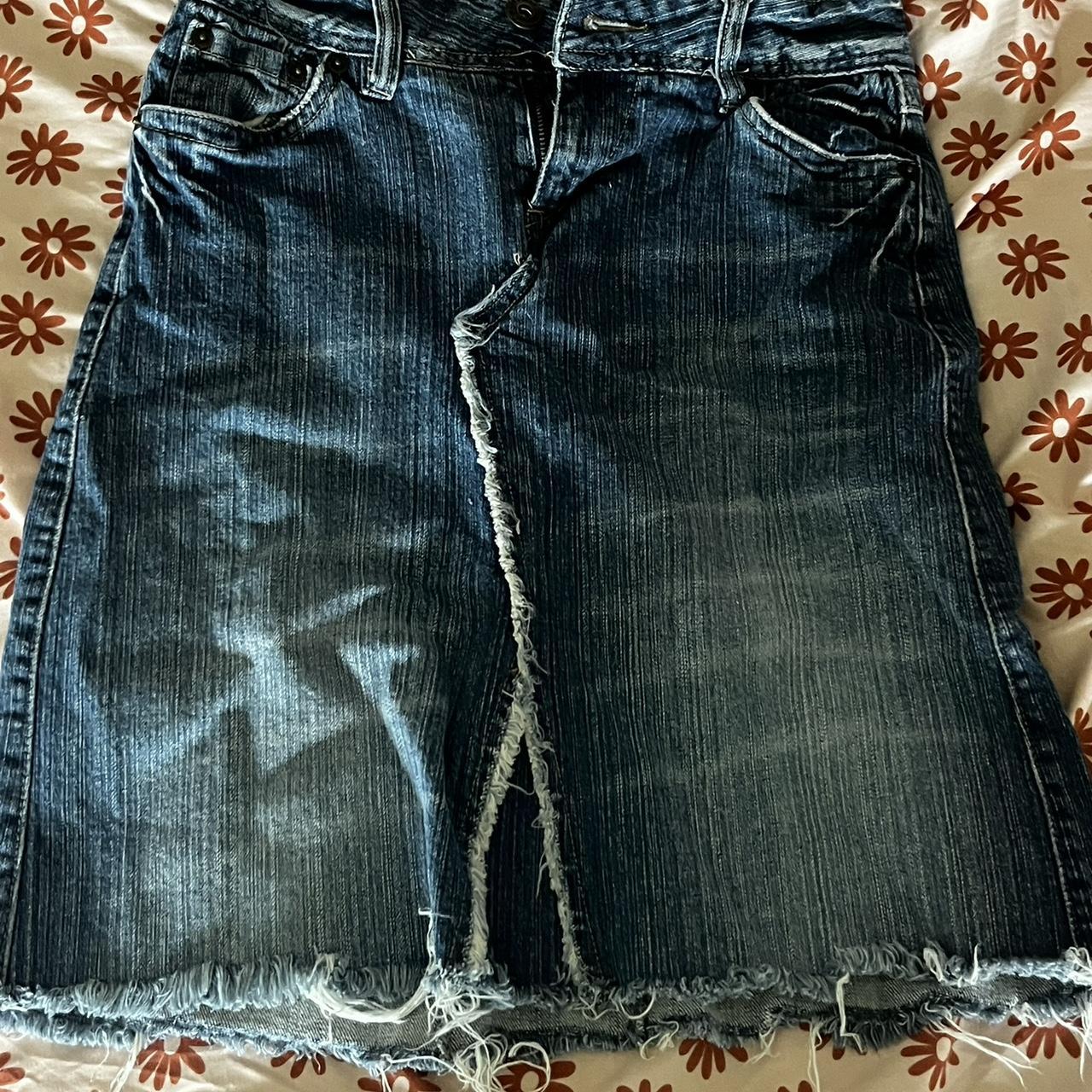 VINTAGE Mudd denim Jean Skirt size so sad Depop