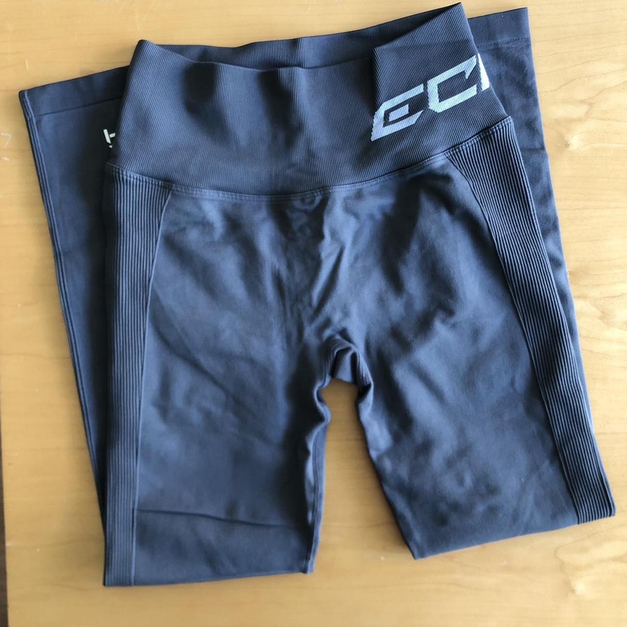 Dark grey scrunch leggings Brand: Echt Apparel - Depop