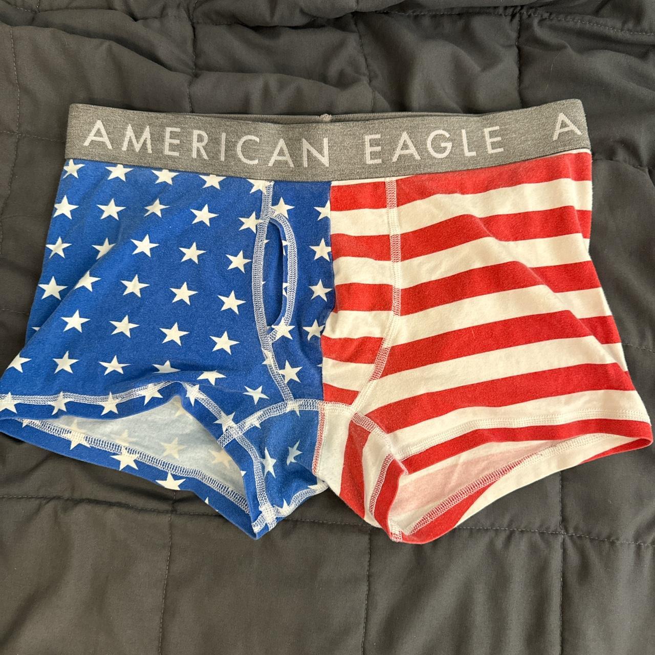 american flag american eagle underwear! soft cotton... - Depop