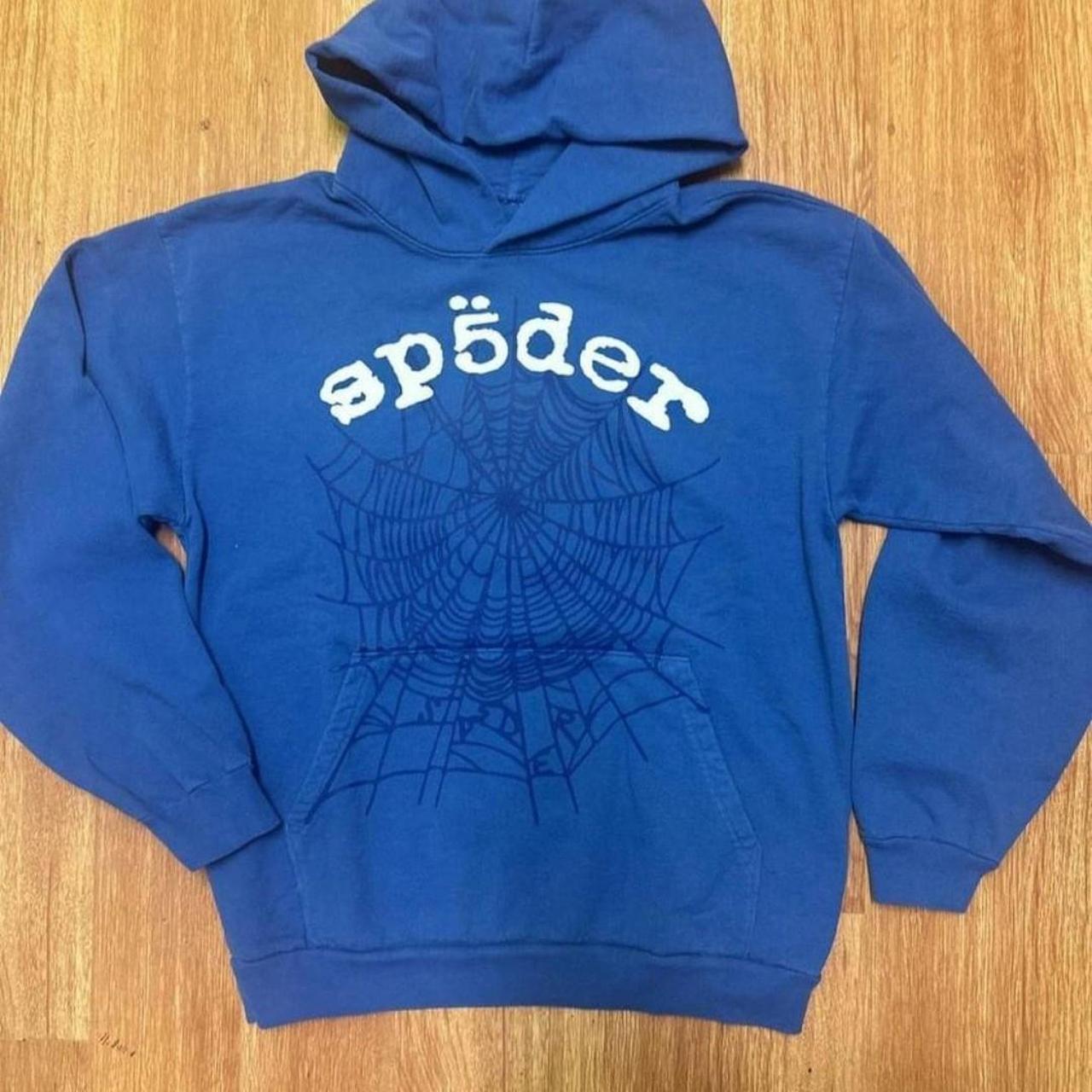 Spider hoodie blue
