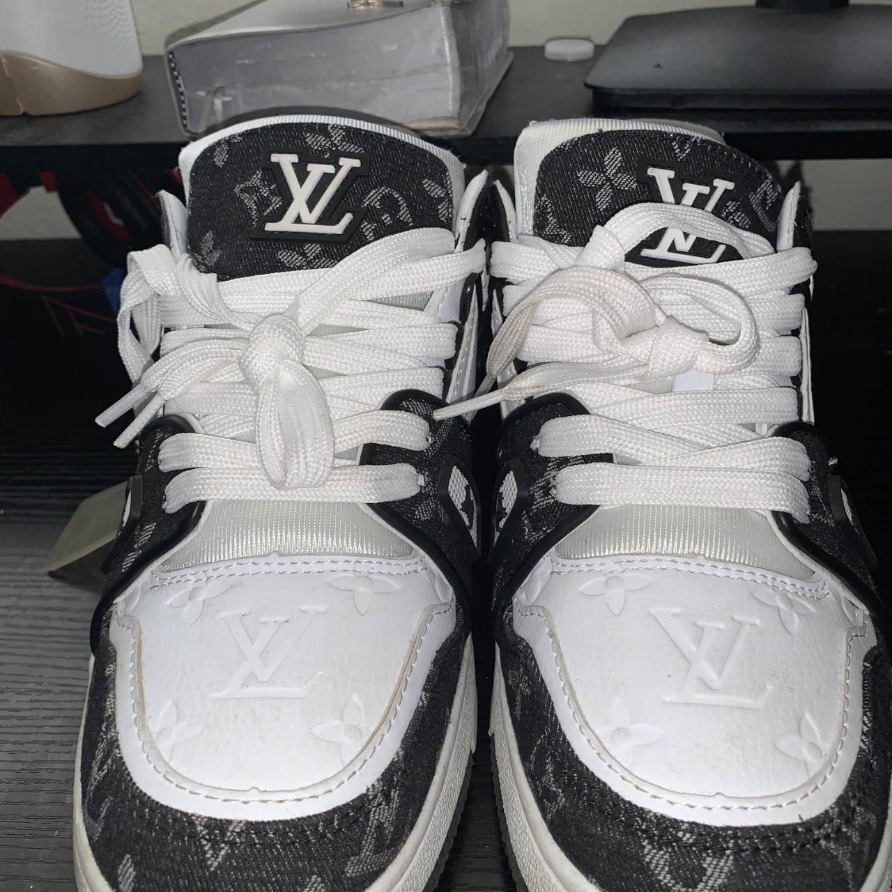 Louis Vuitton Runners black and white. - Depop