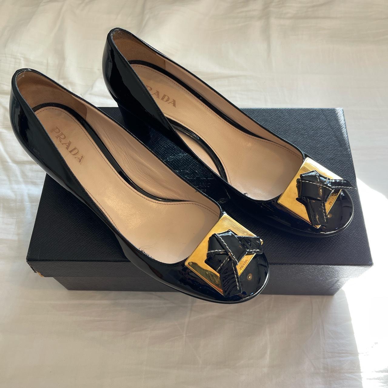 Prada Vernice Nero Soft Black Heels. Only worn a few. Depop