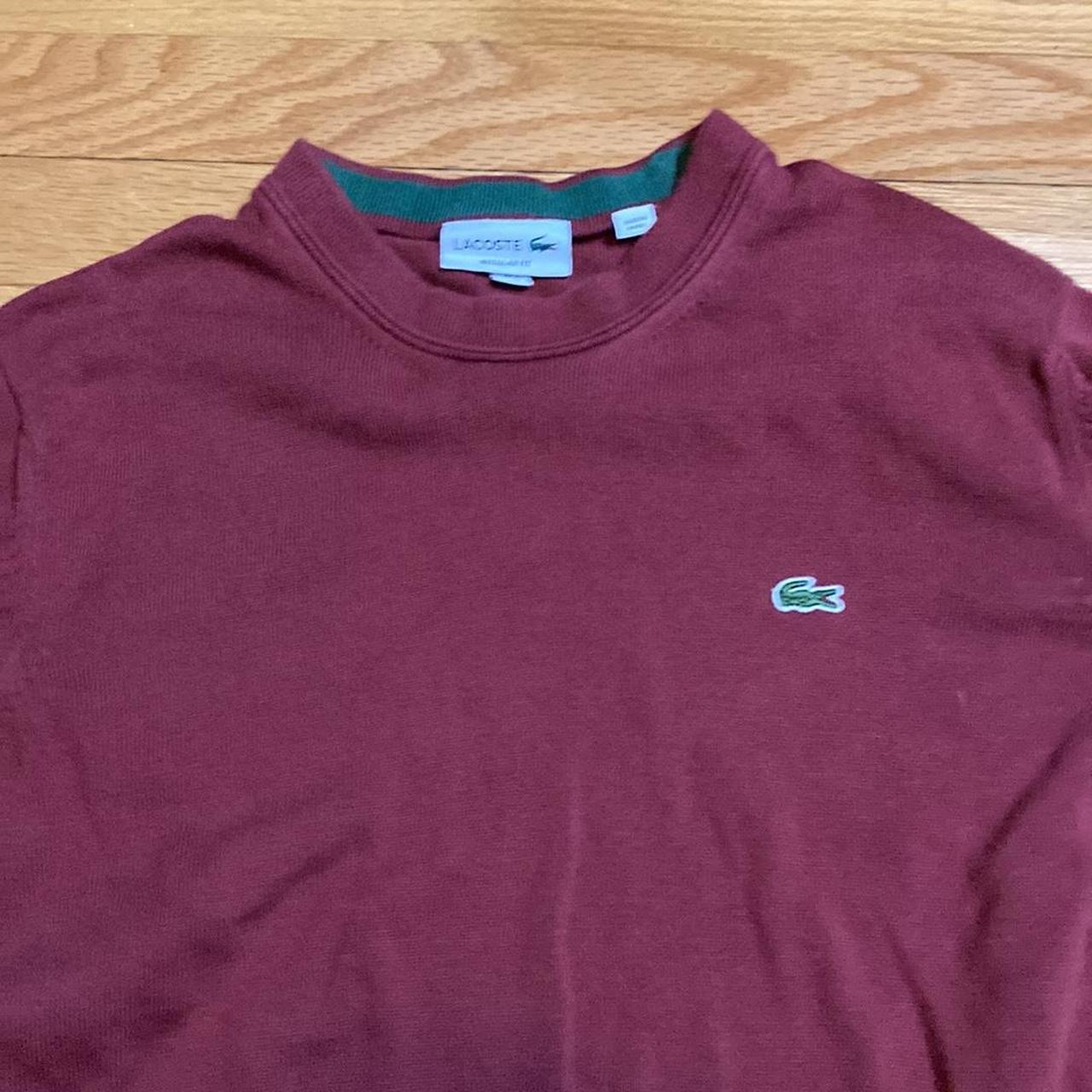 Lacoste regular fit sweater size small Pit to pit. Depop