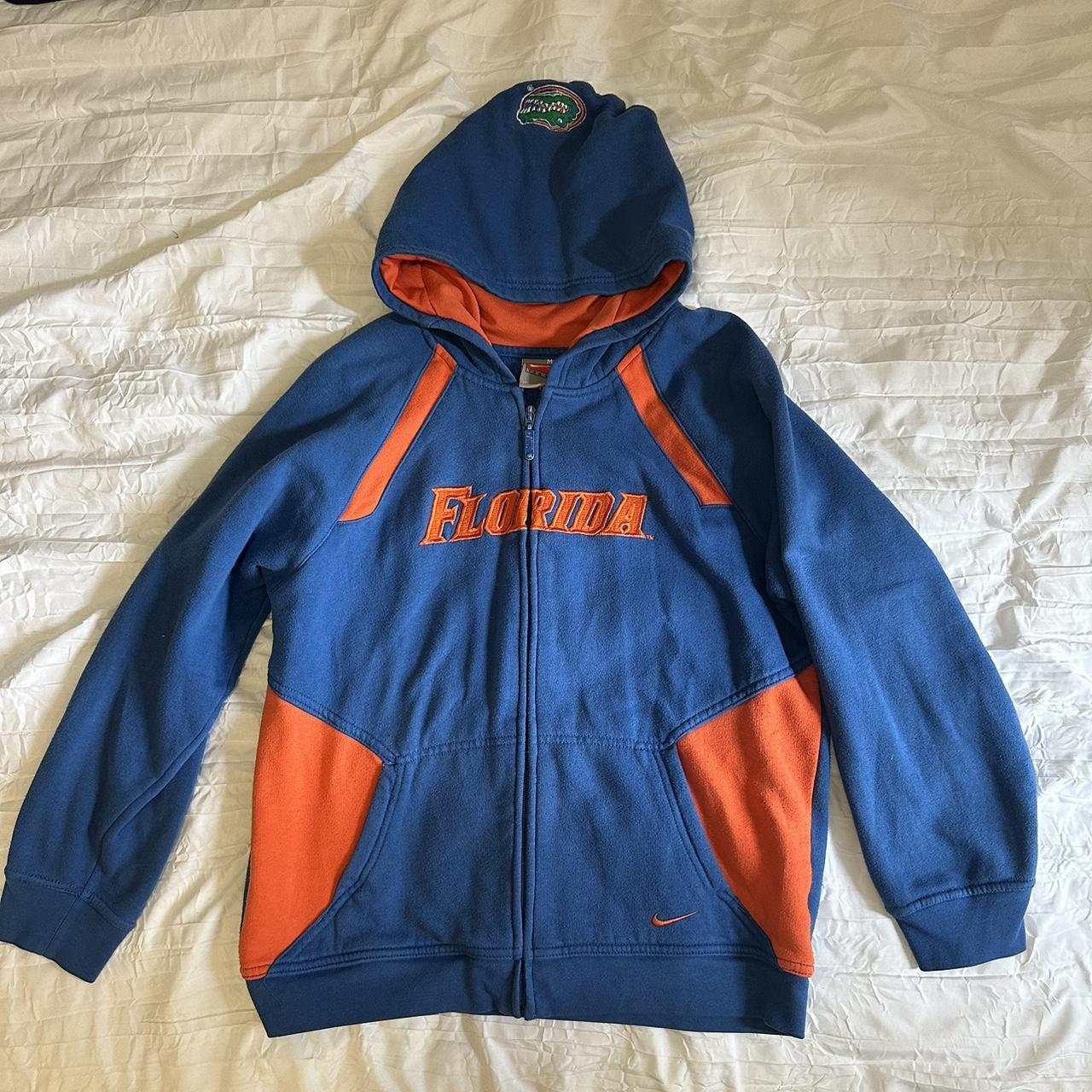 nike blue and orange hoodie
