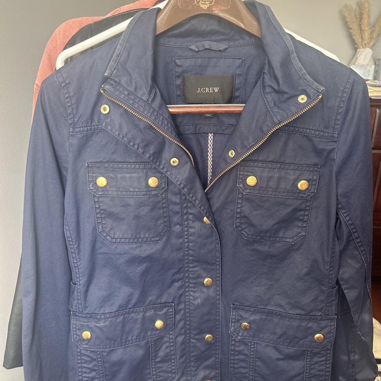 J crew navy jacket hotsell