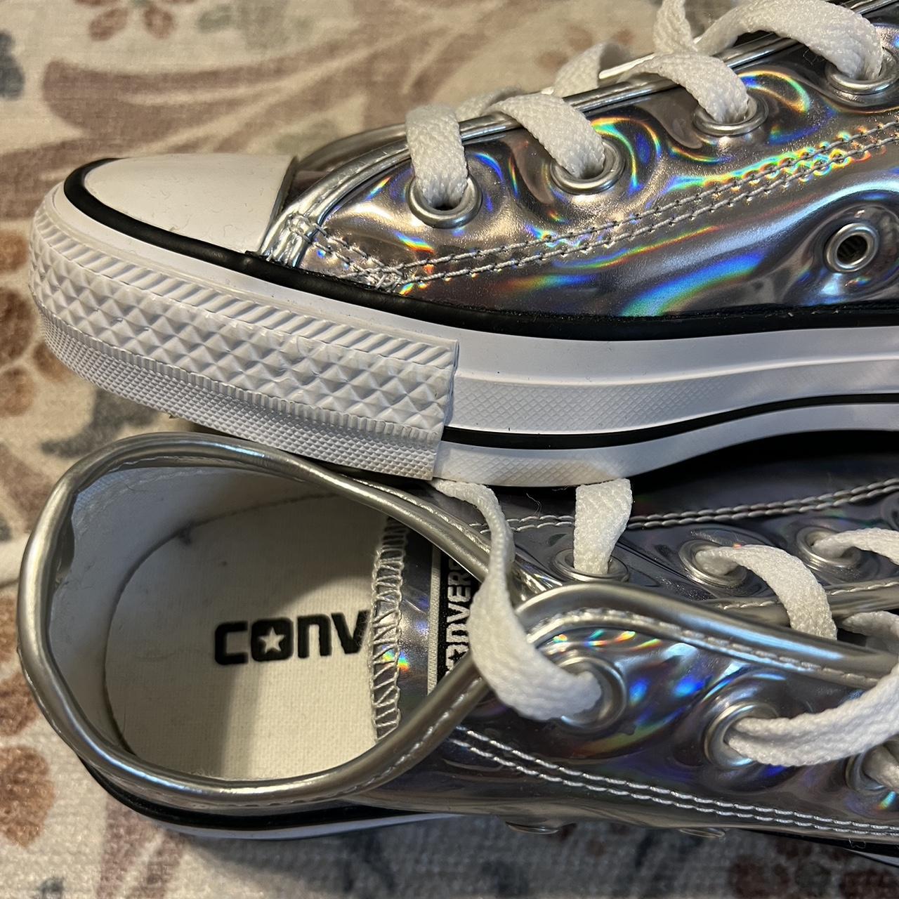 us womens size 6 holographic converse. INCREDIBLY