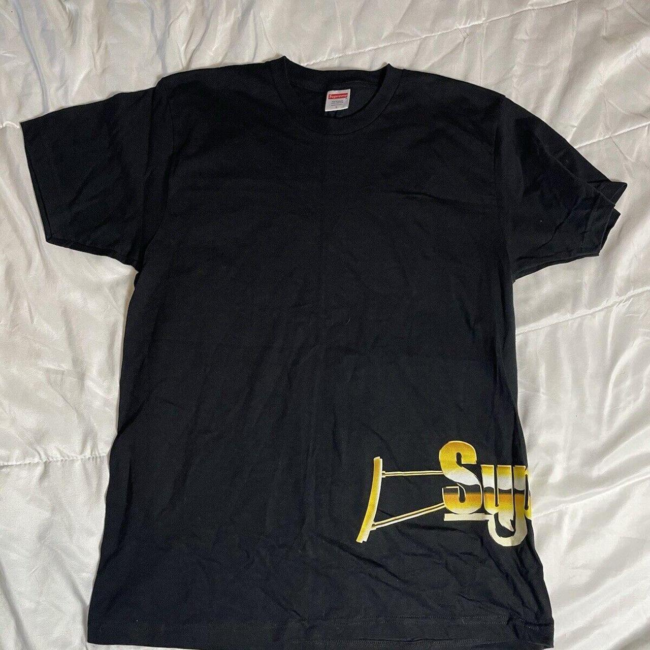 Black and gold supreme shirt best sale