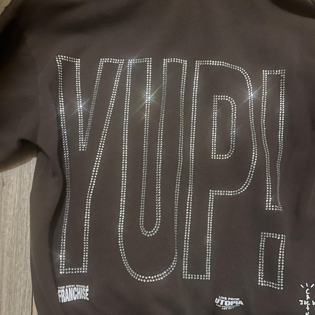 Travis Scott YUP! brown rimstone zip up utopia rare... - Depop