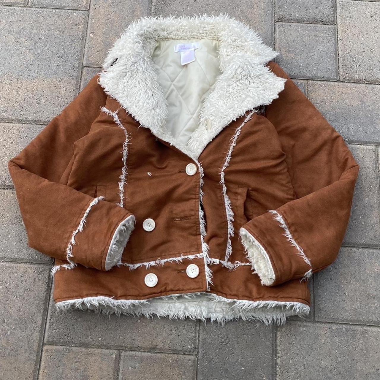 Vintage Y2K girl connection fur jacket Depop