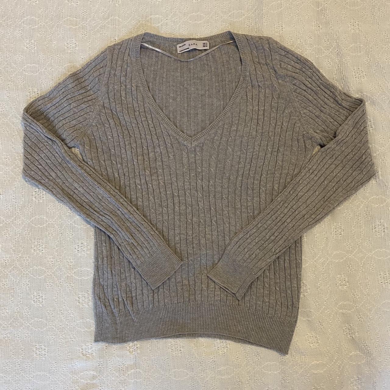 Zara Women's Grey Sweatshirt | Depop