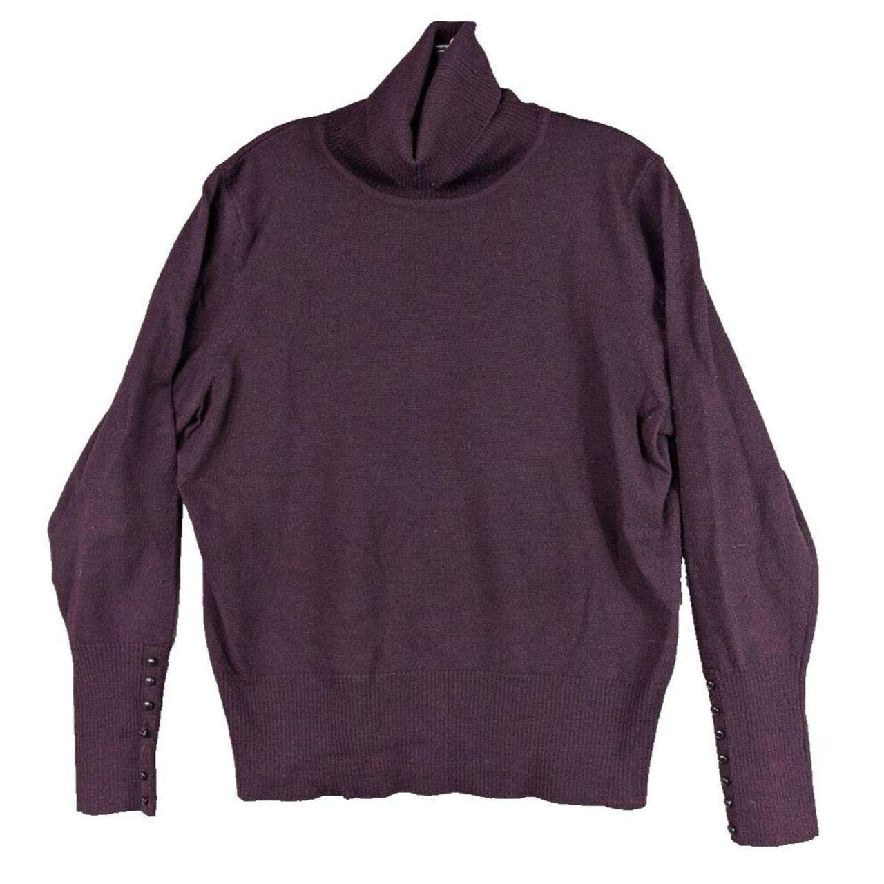 Kenar Sweater Womens XL Burgundy Italian Merino Wool