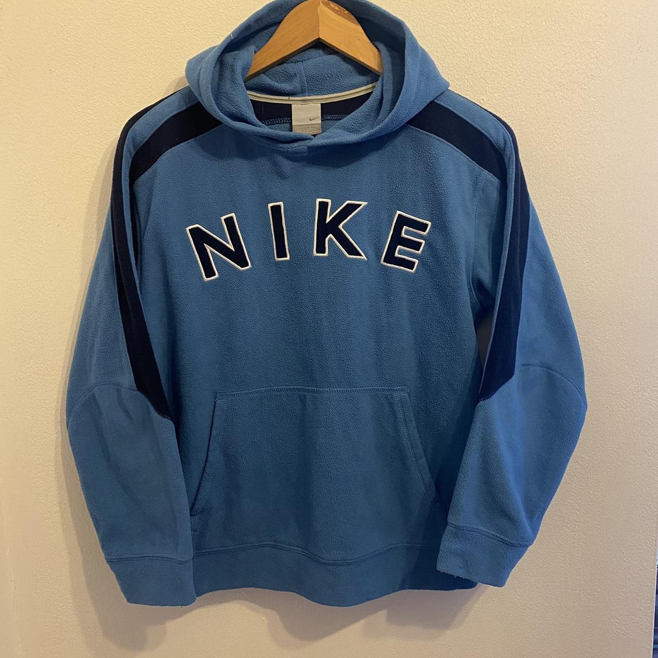 Nike Women's Blue and Navy Hoodie | Depop