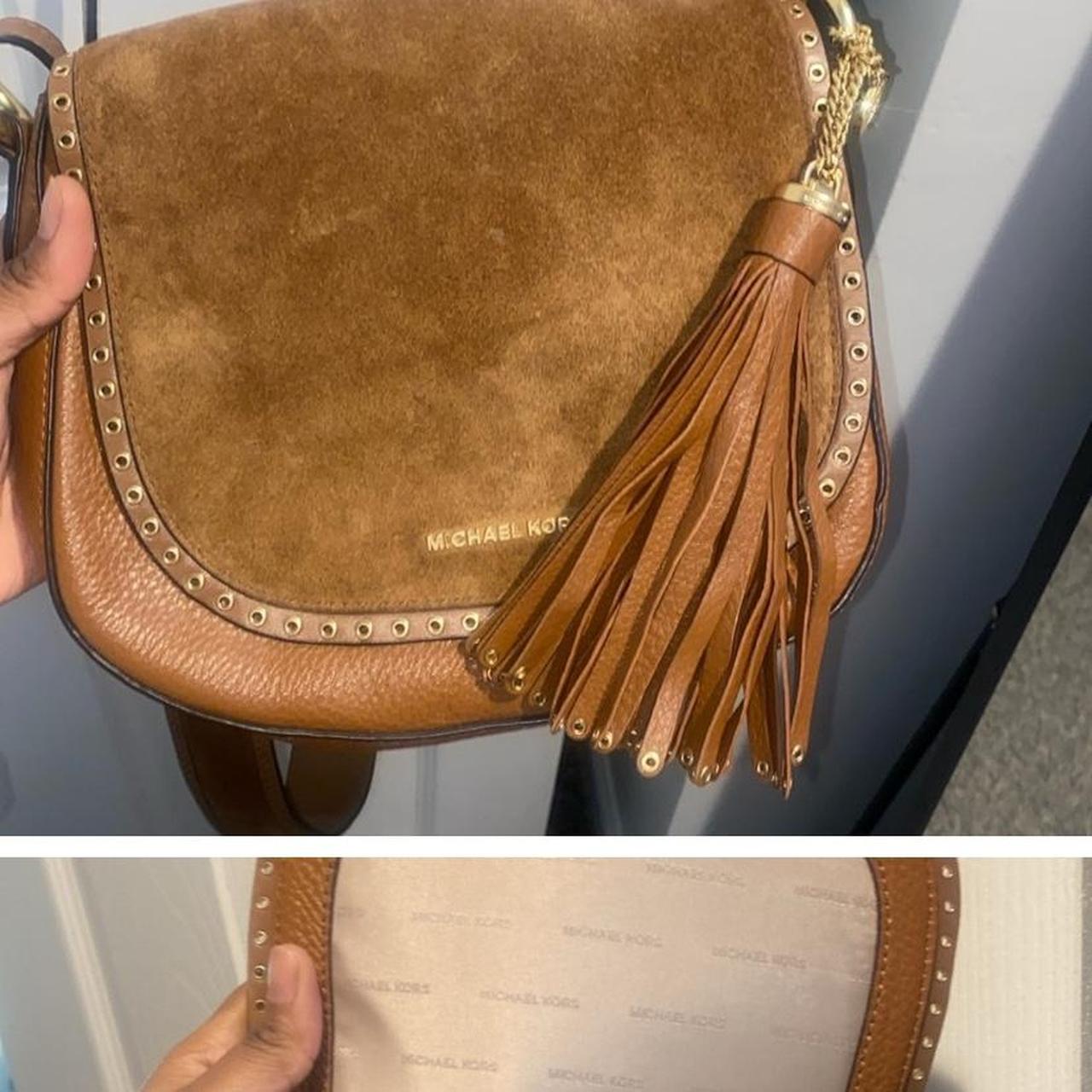 Michael kors suede bag best sale