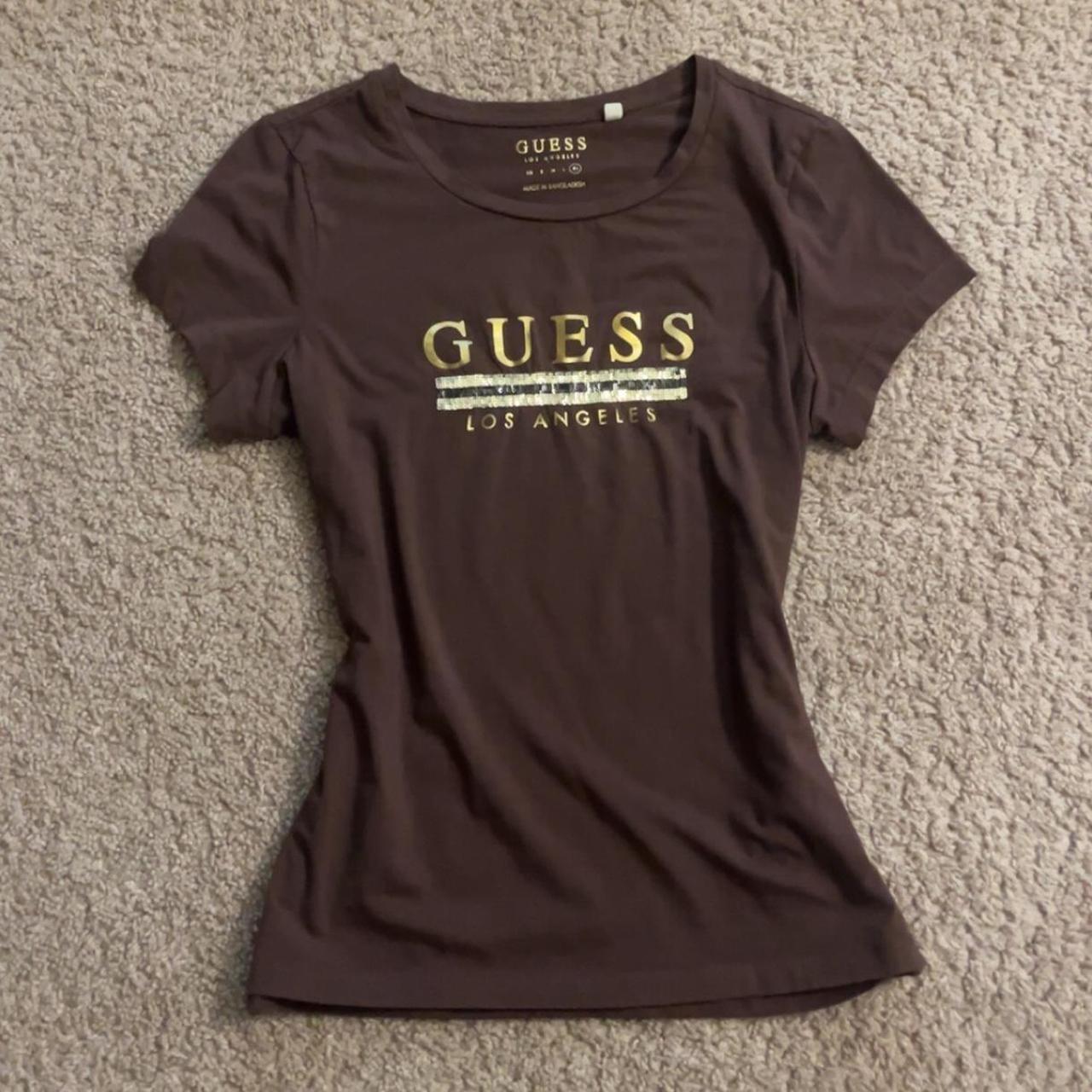 dm before buy y2k mcbling vintage guess brown top | Depop