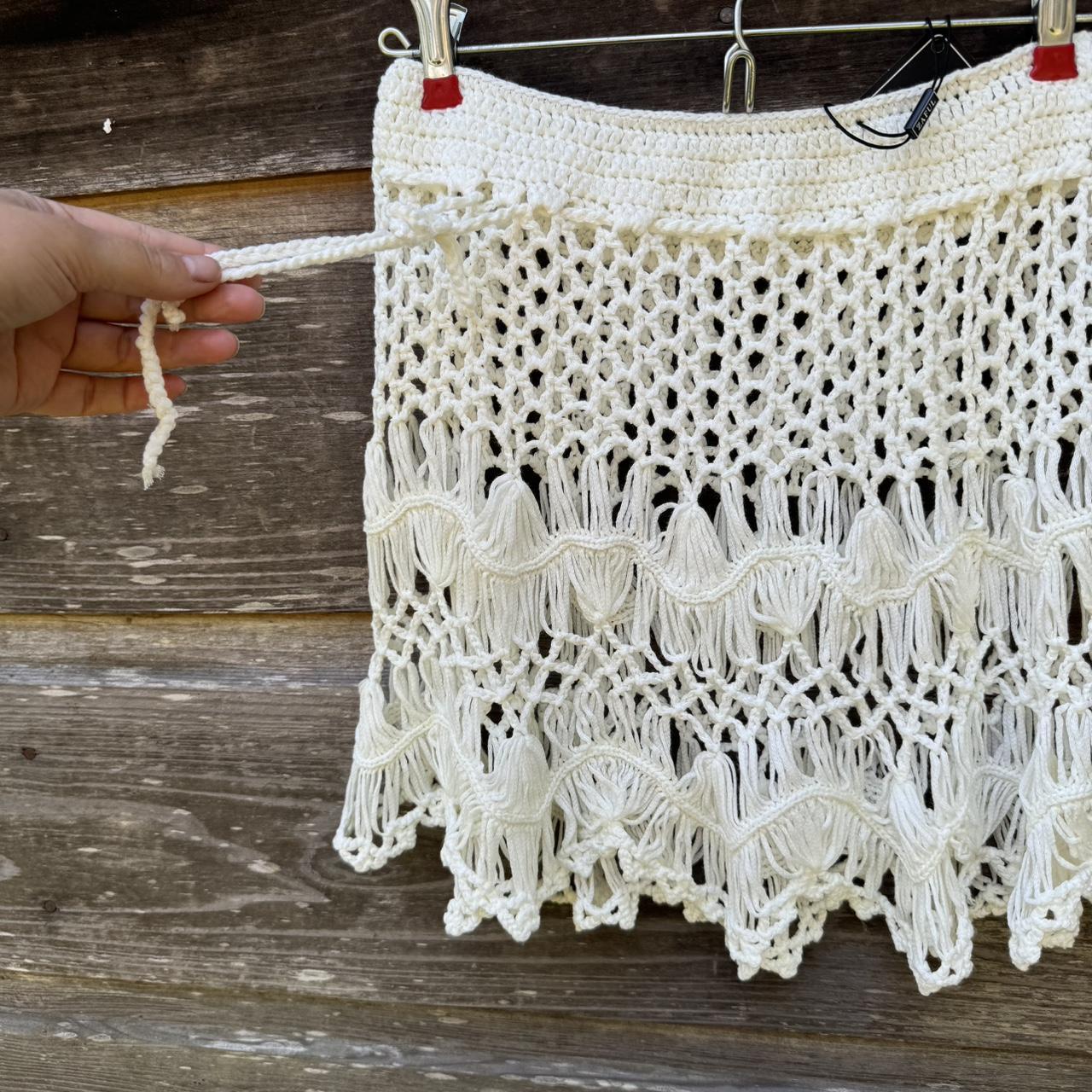 Women's Skirt - White/Cream - M – Beach skirt - image 2