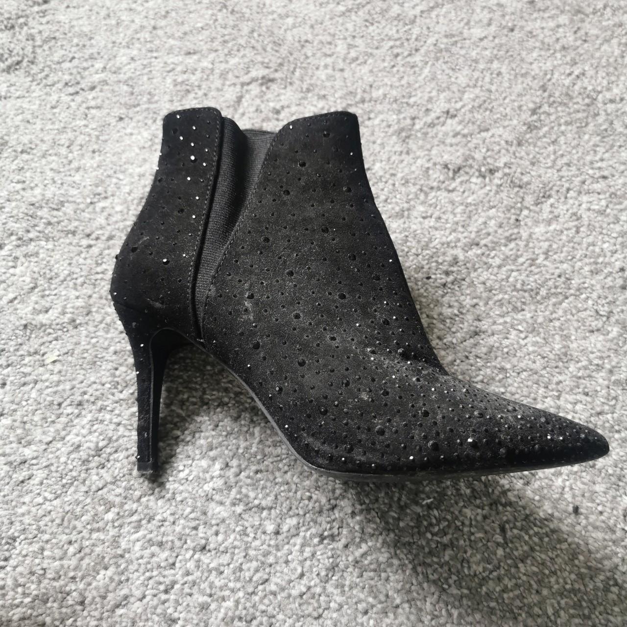 Black suede ankle boots with black Depop