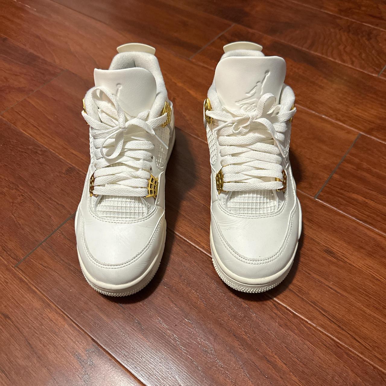 jordan 4 gold and white