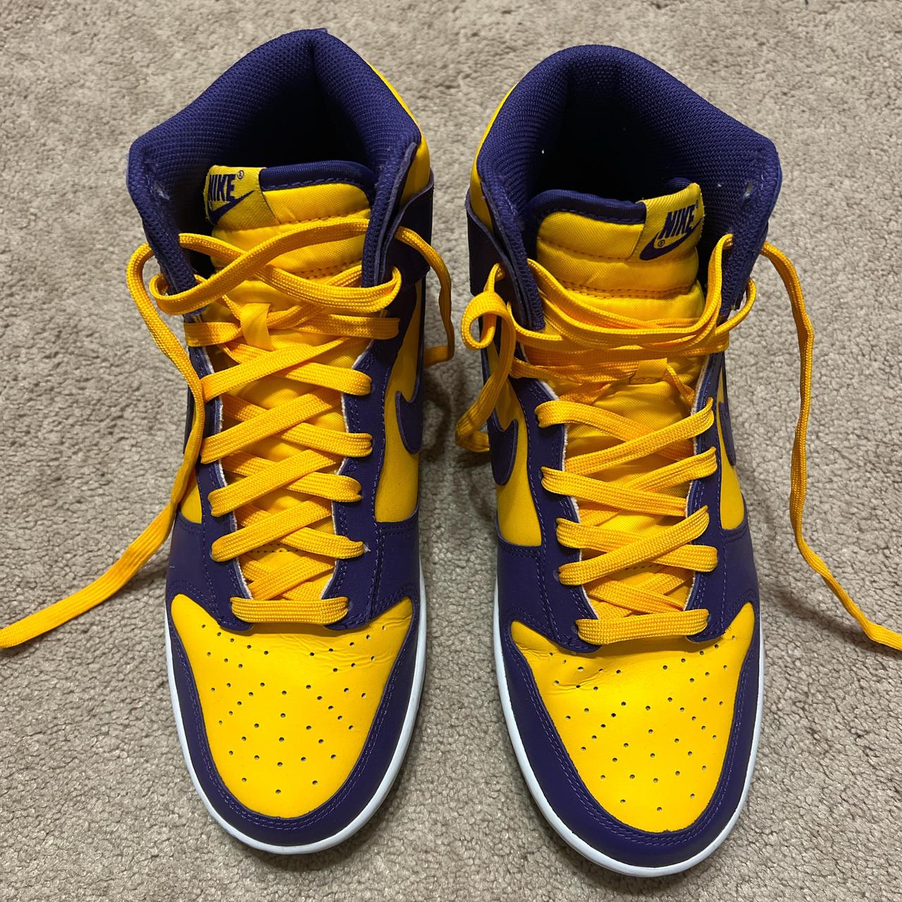 Nike Dunk High ‘Lakers’ - US 9 Worn once. Great if... - Depop