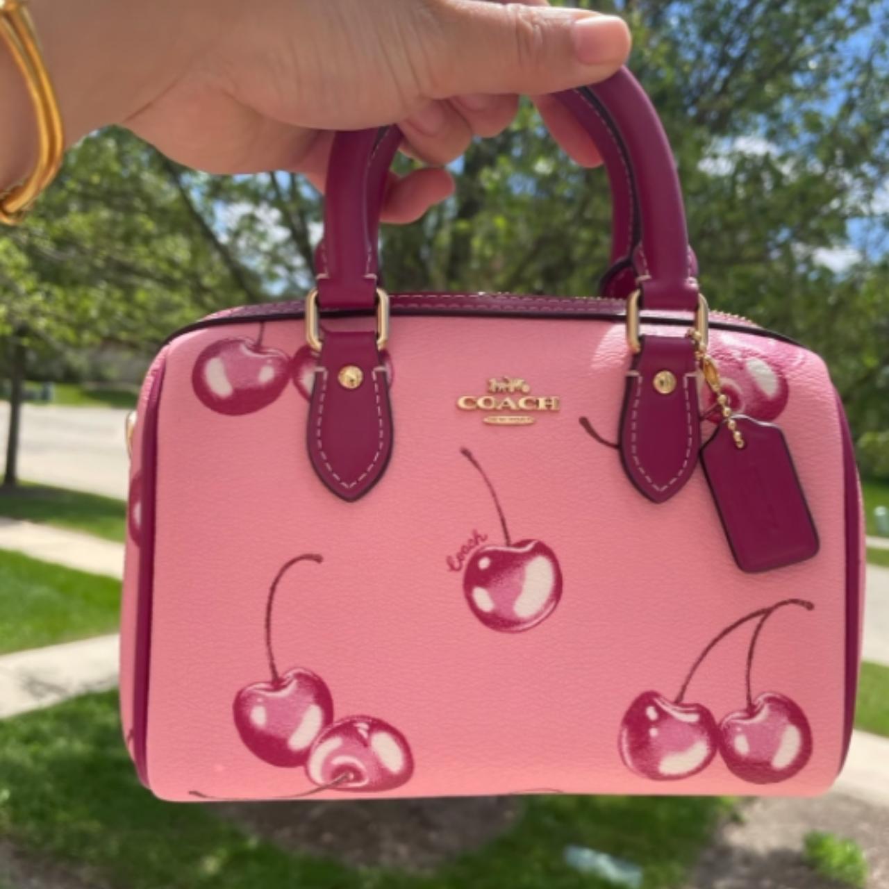 Unveiling the Coach Mini Rowan Crossbody with Cherry Print: A Chic Accessory for Every Occasion