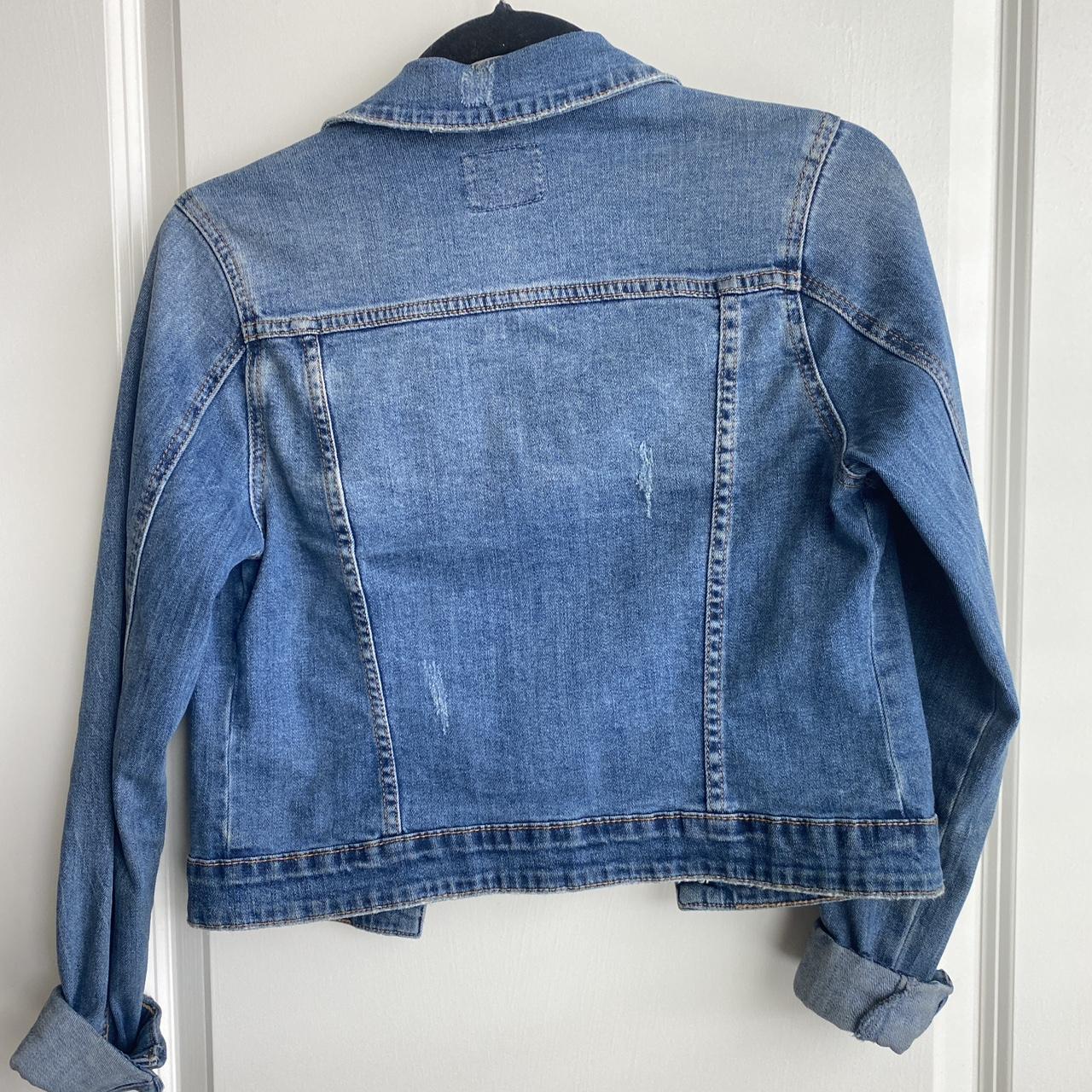 papaya classic denim jacket #y2k #2000s #denim... - Depop