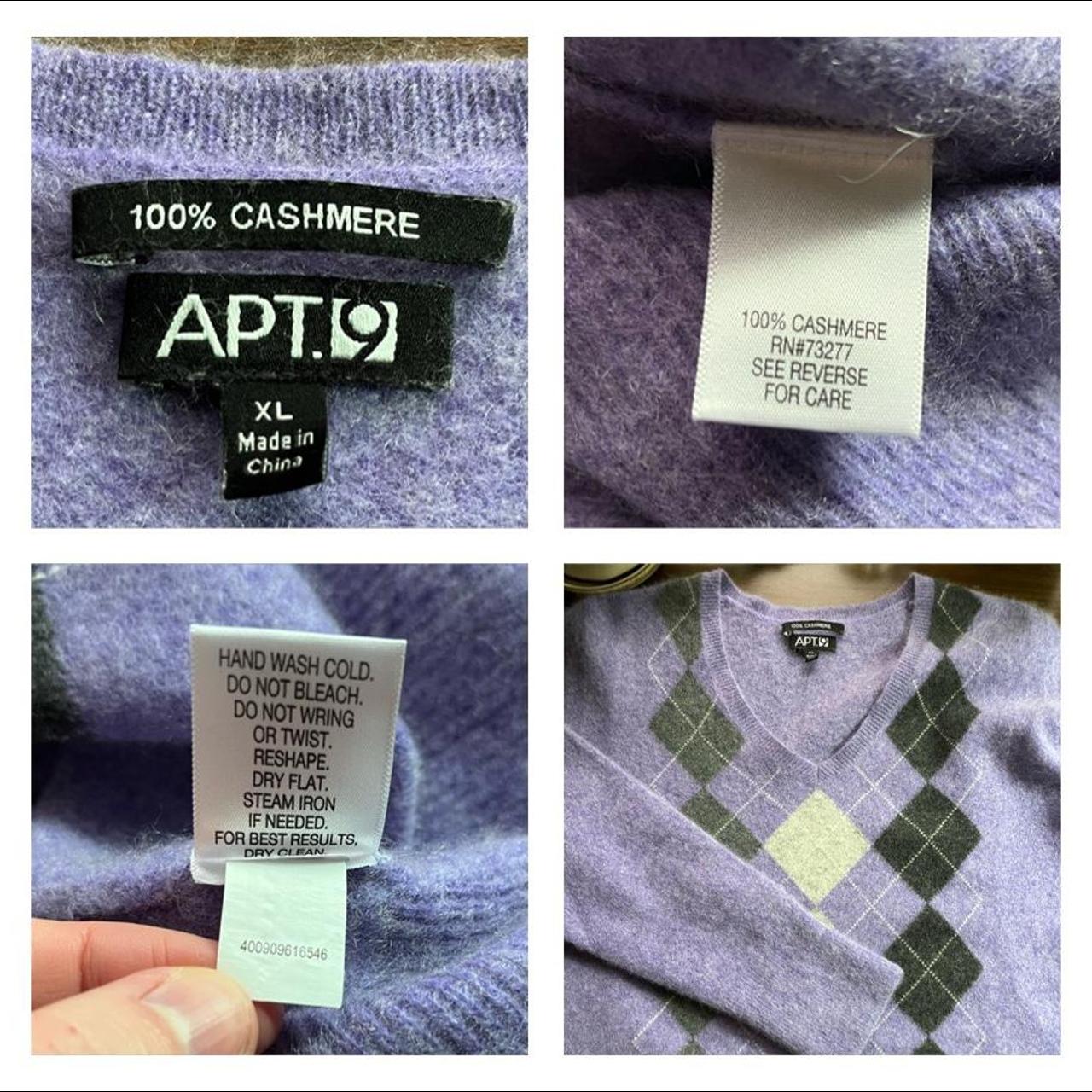 Apt. 9 brand 100% cashmere argyle sweater. So soft! - Depop