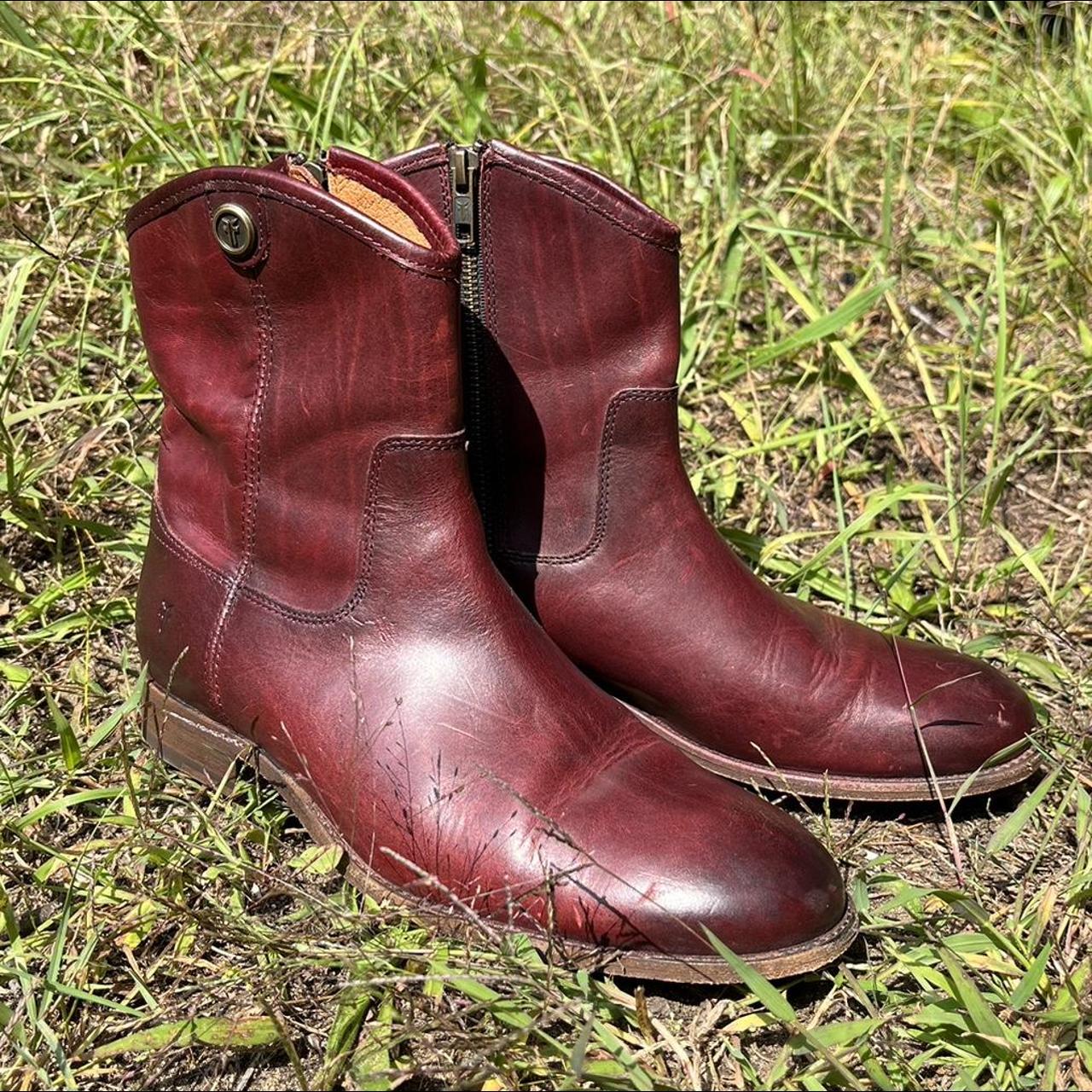 Frye red booties online