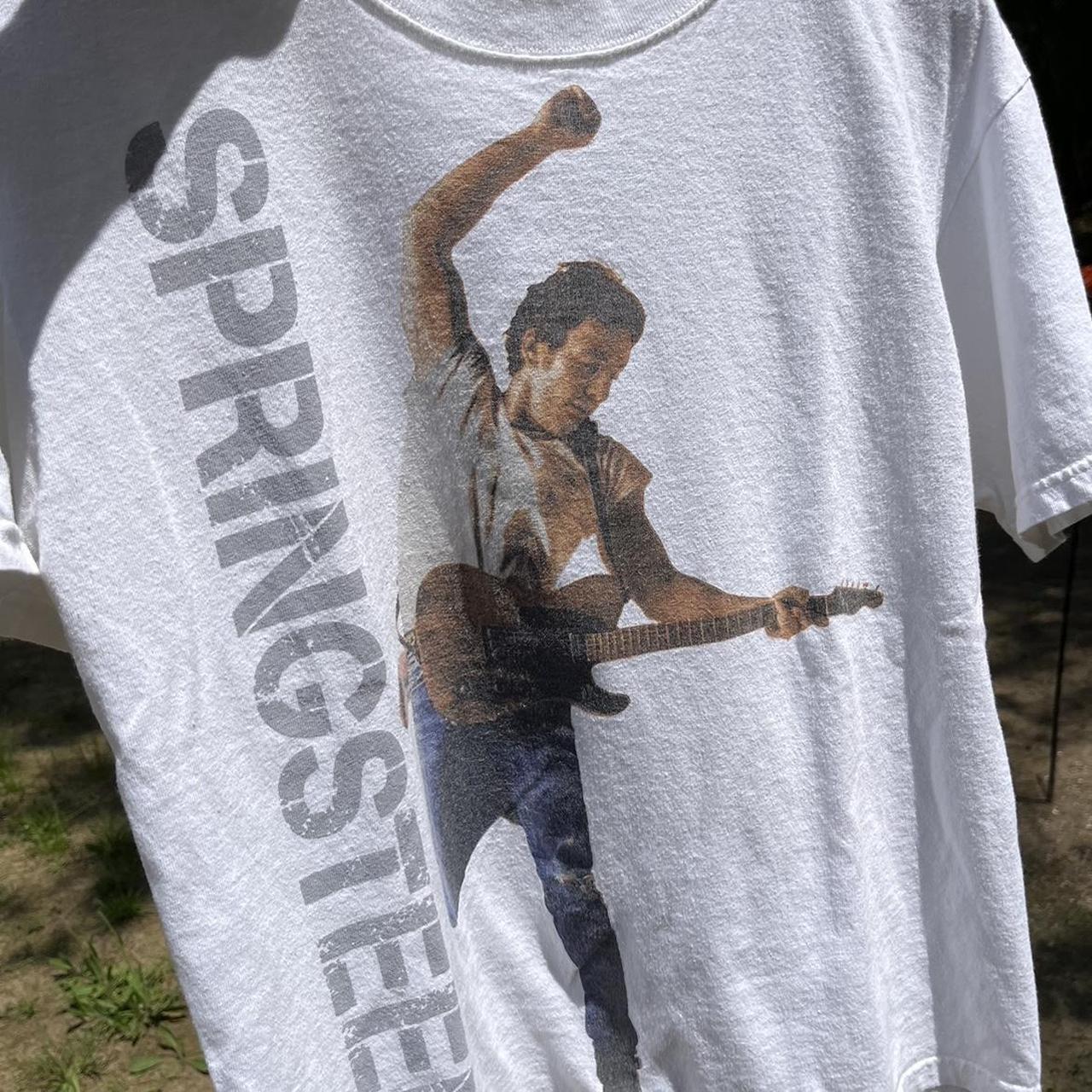 Vintage 90s (?) Bruce Springsteen white T-shirt for | Depop