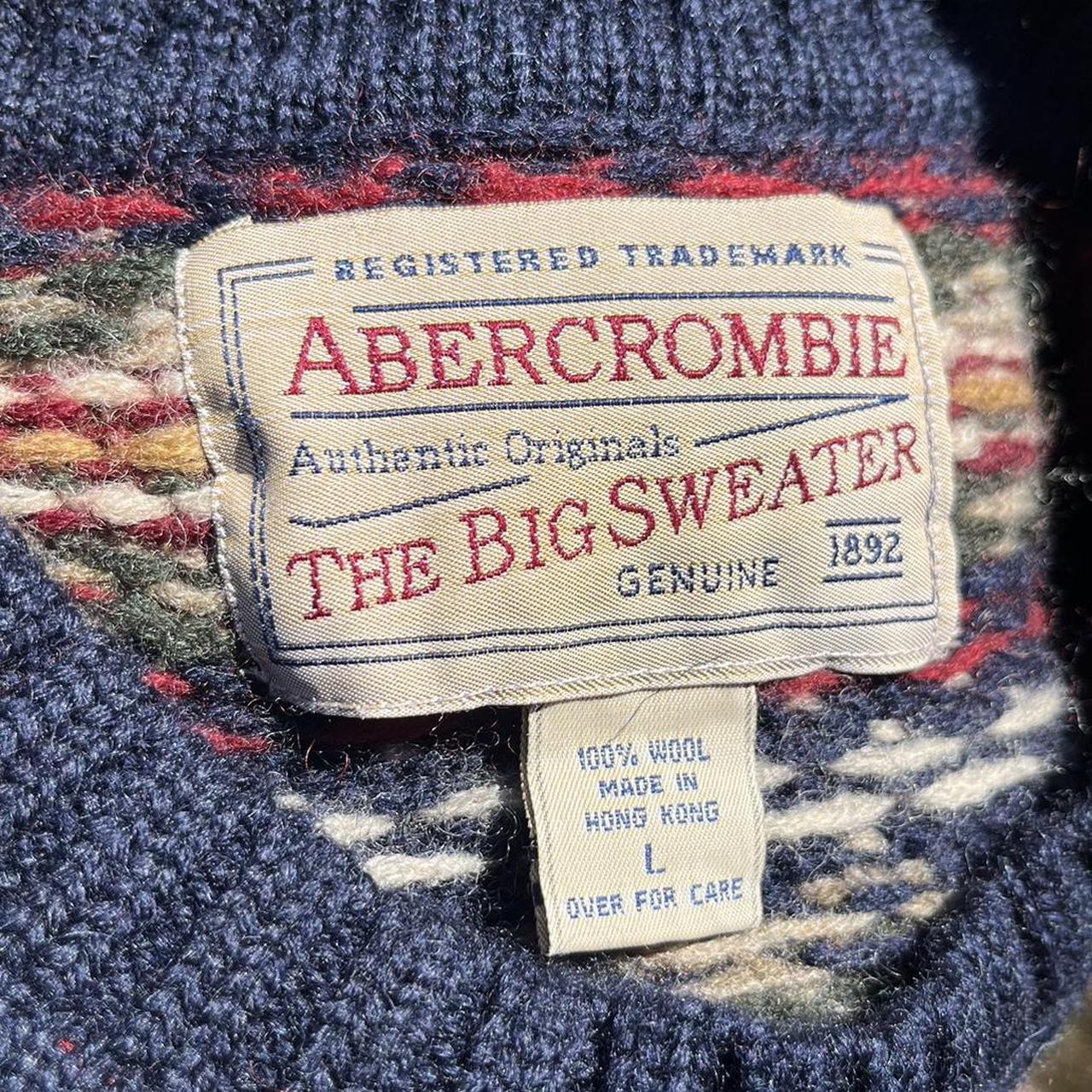 トップス 90s abercrombie&fitch knit Vintage 90s Abercrombie & Fitch The Big Sweater 100% | Depop