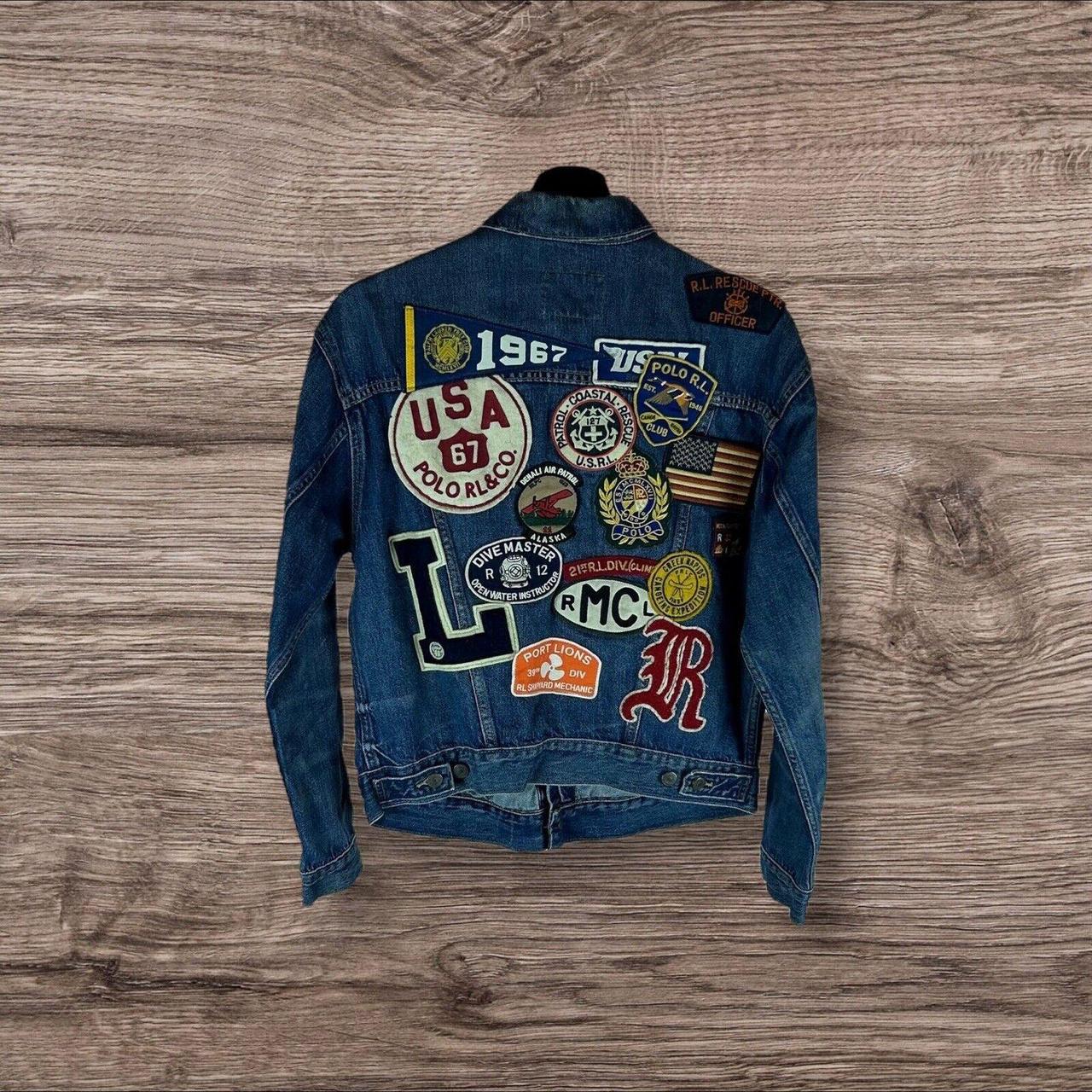 Polo jean jacket with patches best sale