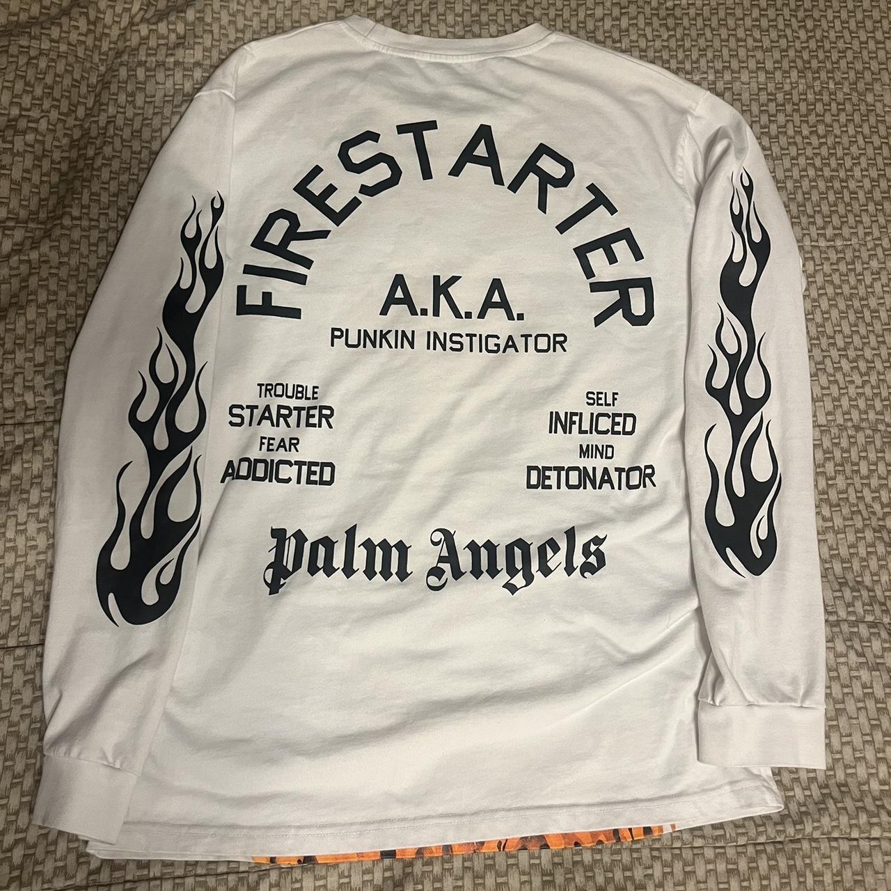 Palm Angels burning skeleton long sleeve Excellent | Depop