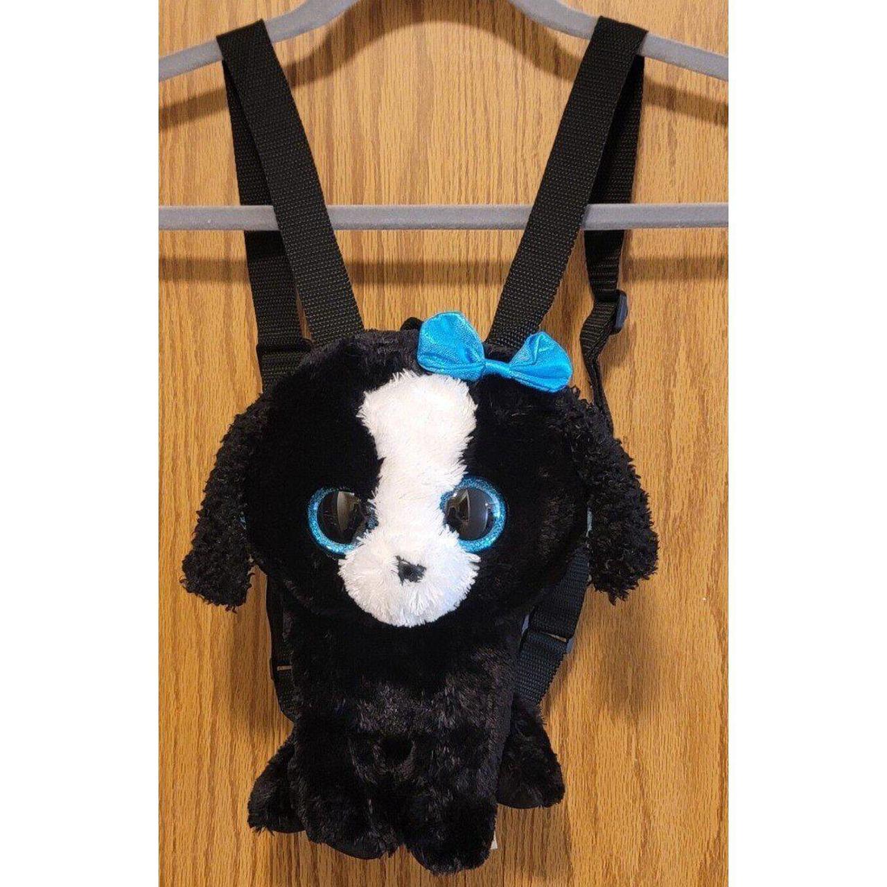 TY Beanie Boos TRACEY 9 Black Dog Backpack Plush... - Depop