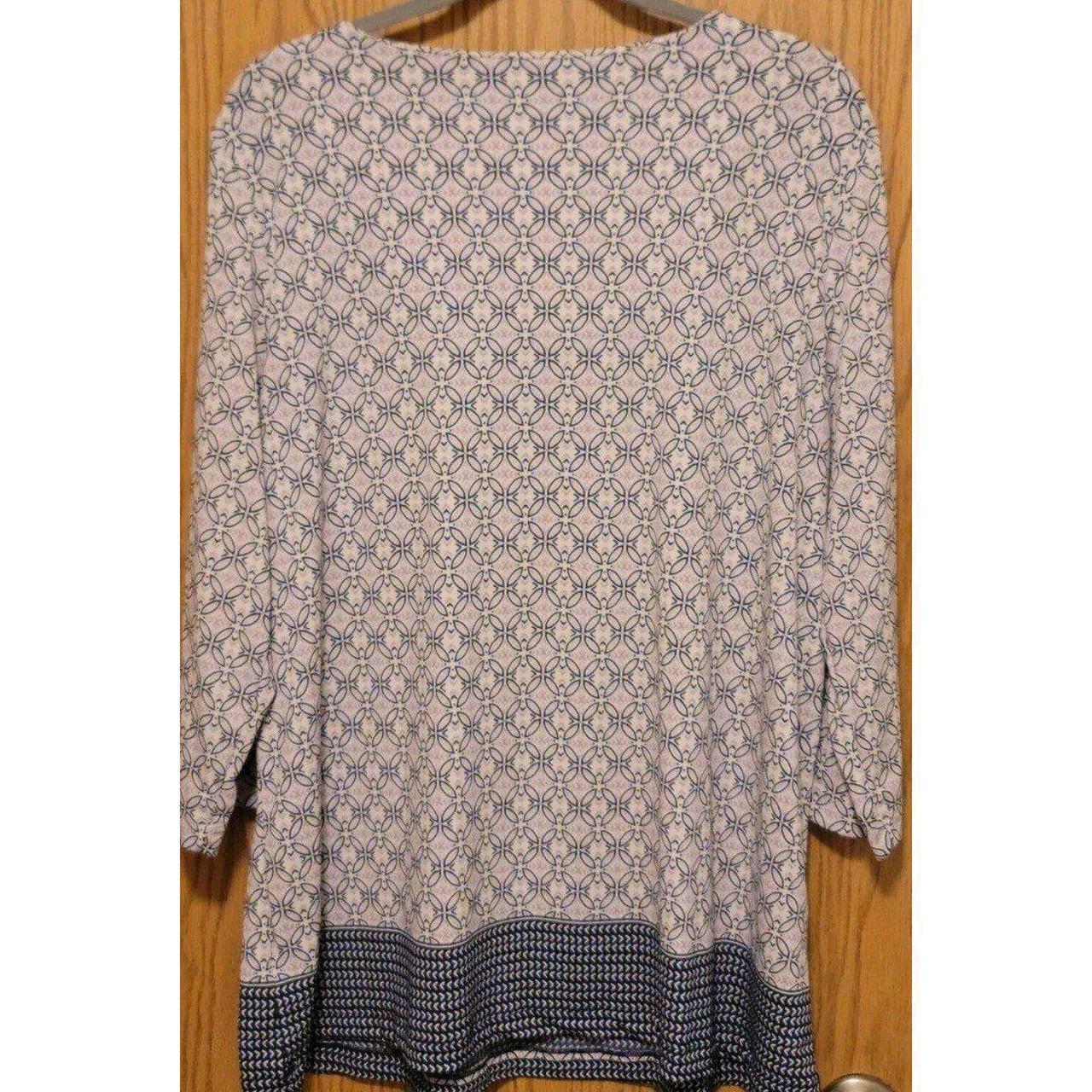 Dana Buchman Womens 3/4 Sleeve Tunic Top Blouse,Size... - Depop