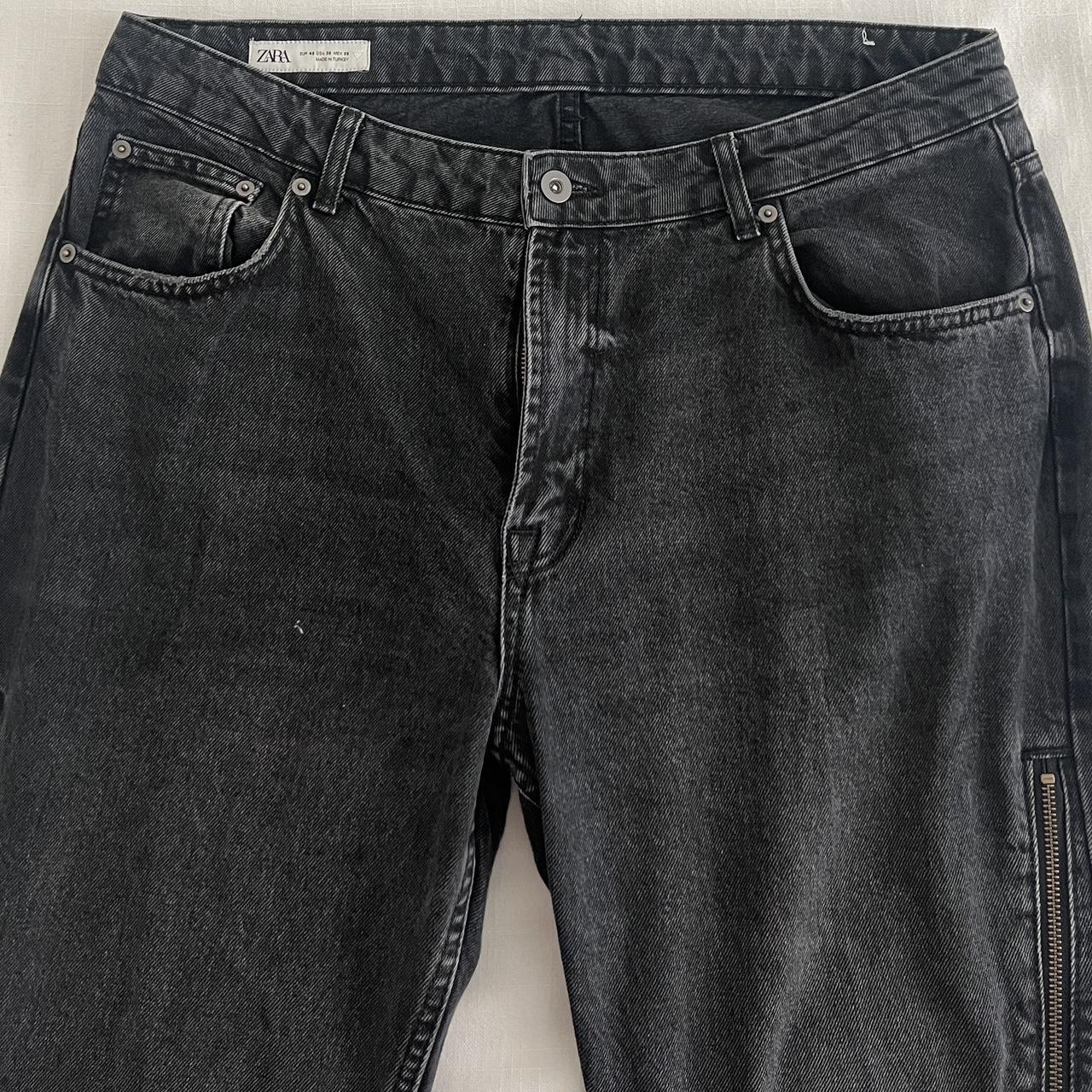 Flared Jeans Men Zara Vintage Flare ZARA Men's Grey/Black Denim