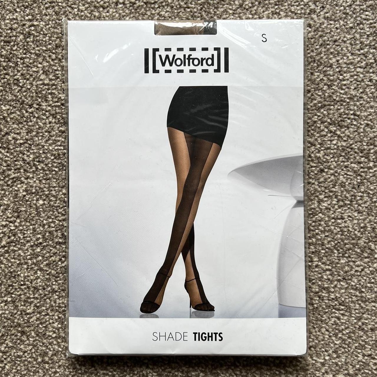 Wolford Women's Black and Tan Hosiery-tights | Depop