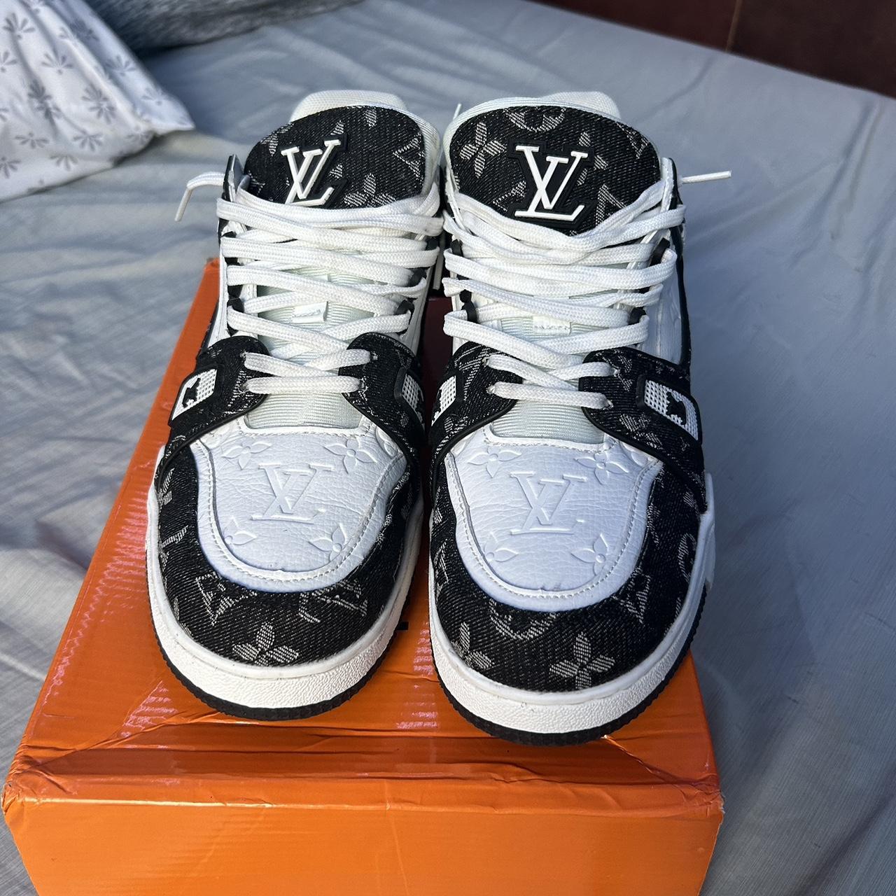 Louis Vuitton Trainer ‘Denim Noir’ These are a size... - Depop