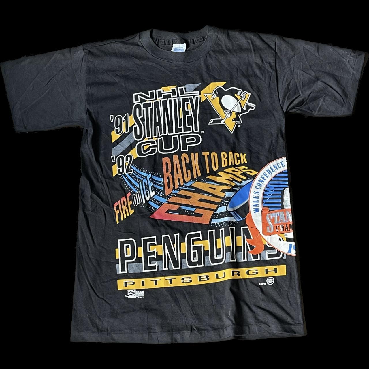 Vintage aop Pittsburgh Penguins Stanley Cup tee -...