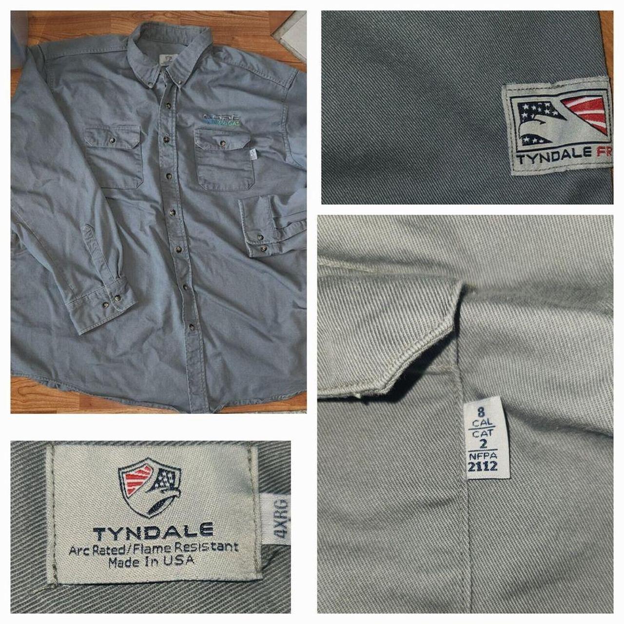 Tyndale FR Button Up Shirt Adult 4XRG Gray