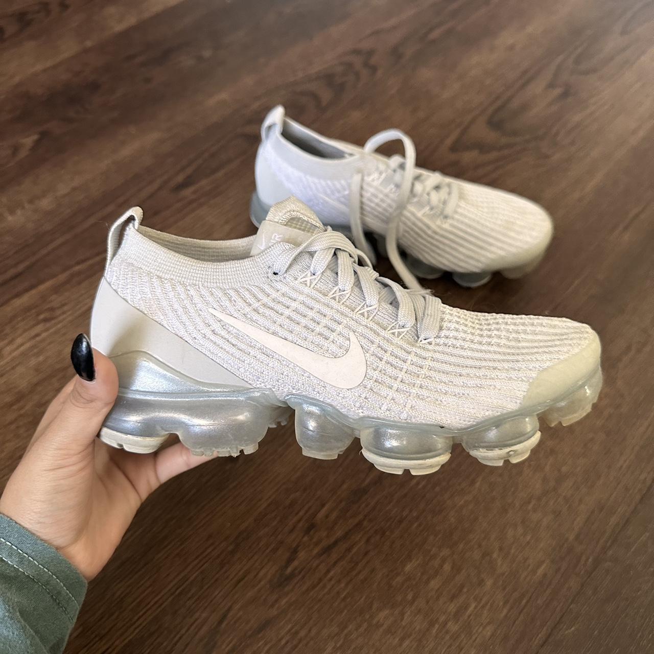 Light grey vapor max! In great conditions, literally... - Depop