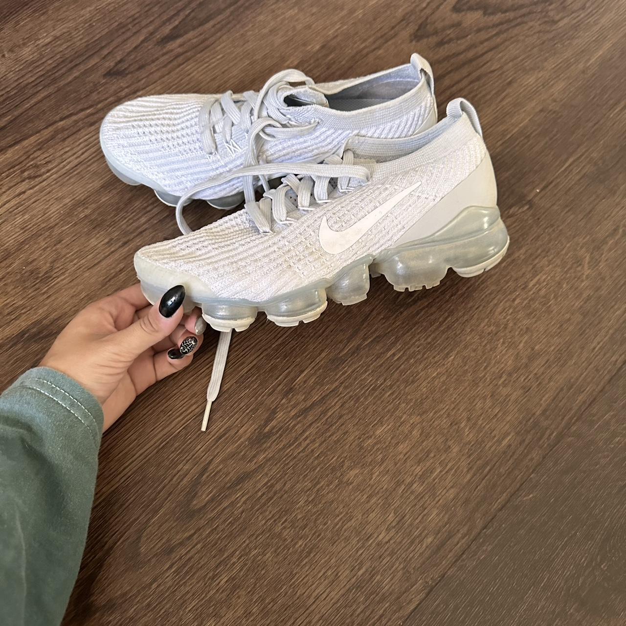 Light grey vapor max! In great conditions, literally... - Depop