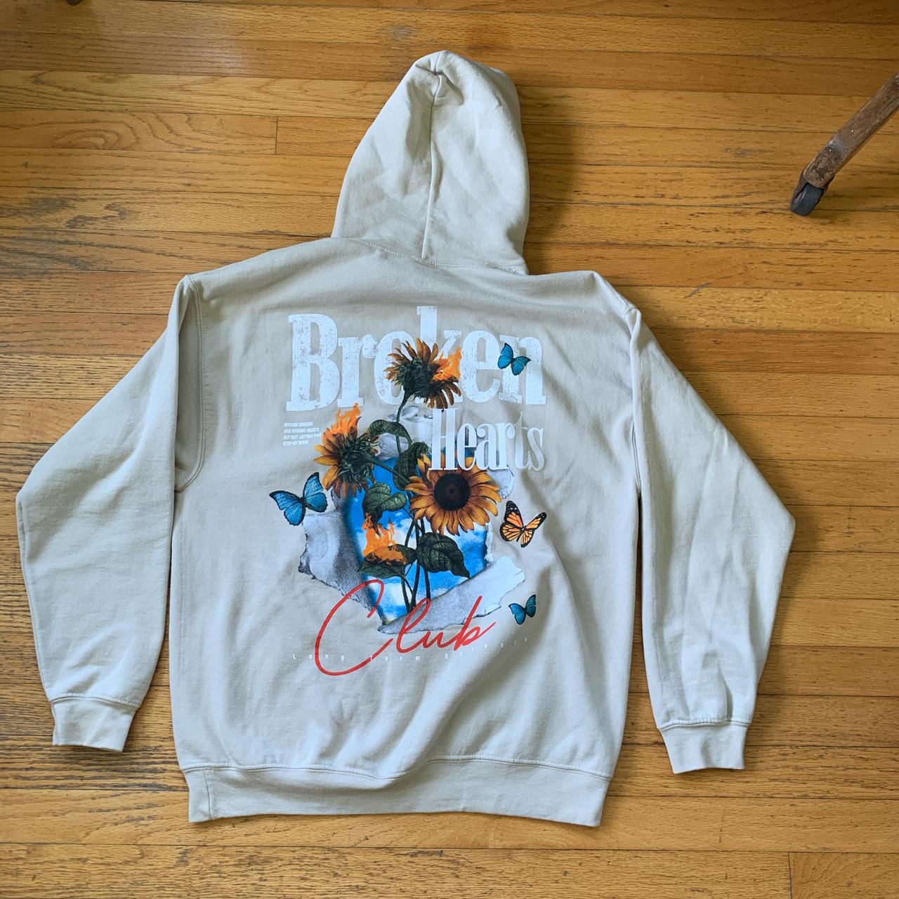 Pacsun Broken Hearts butterfly hoodie. Very cool. Depop