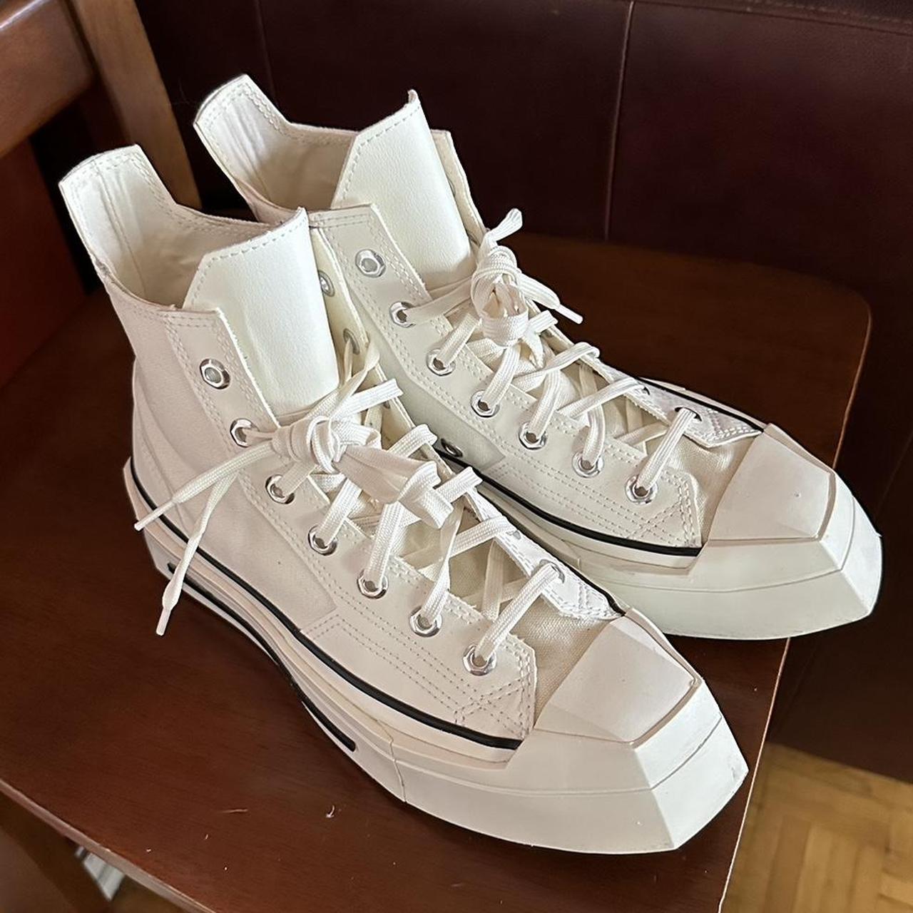 The coolest chunky ivory square toe Chuck Depop