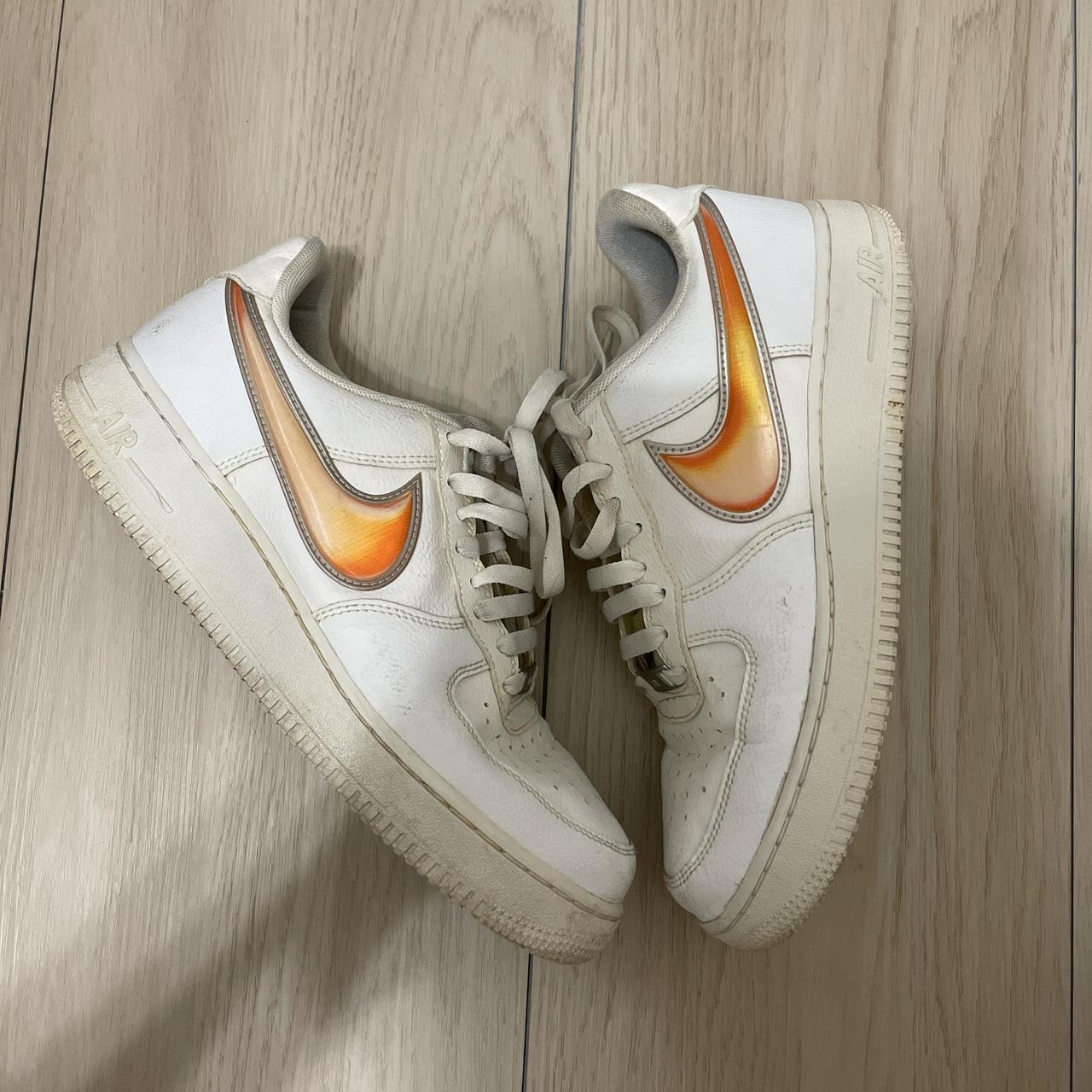 Orange Reflective Nike Swoosh Air Force 1