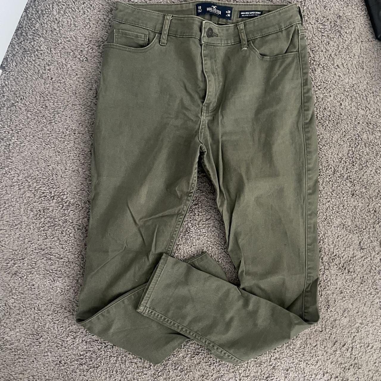 Army Green Hollister skinny jeans