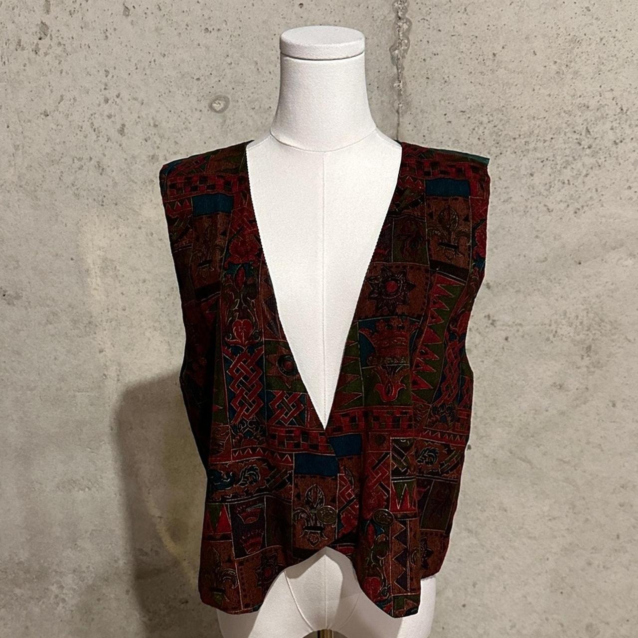 Source Unknown Women's Vest - Red/Green - M – Add… - image 1