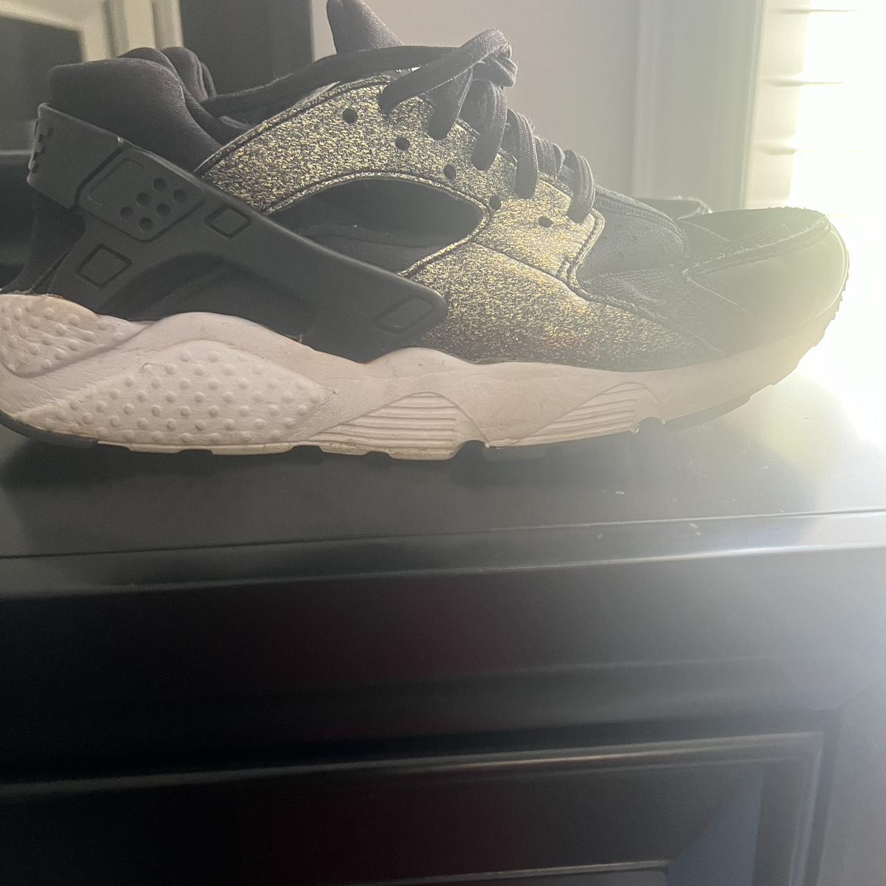 Gold and black Nike huaraches Depop