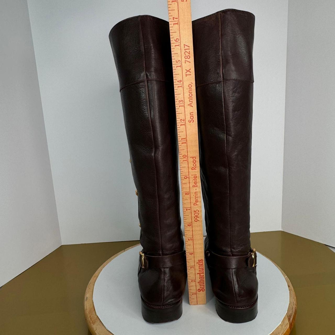 michael kors brown leather boots