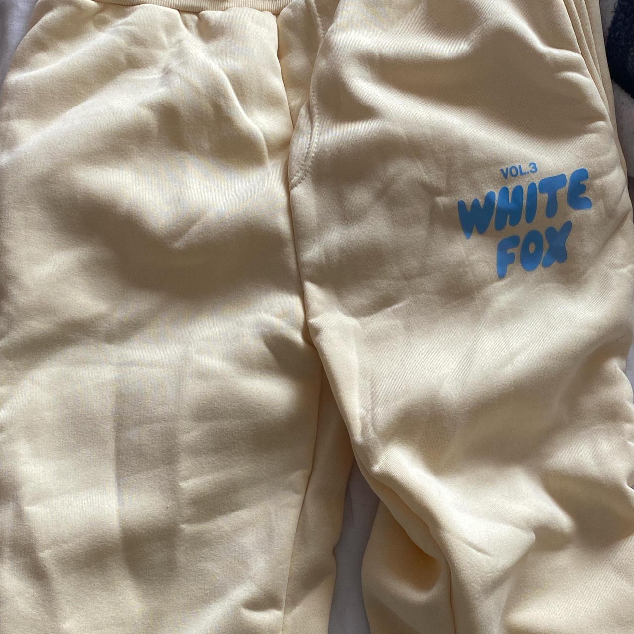 Vol.3 White Fox Sweatpants Size Medium Never worn - Depop